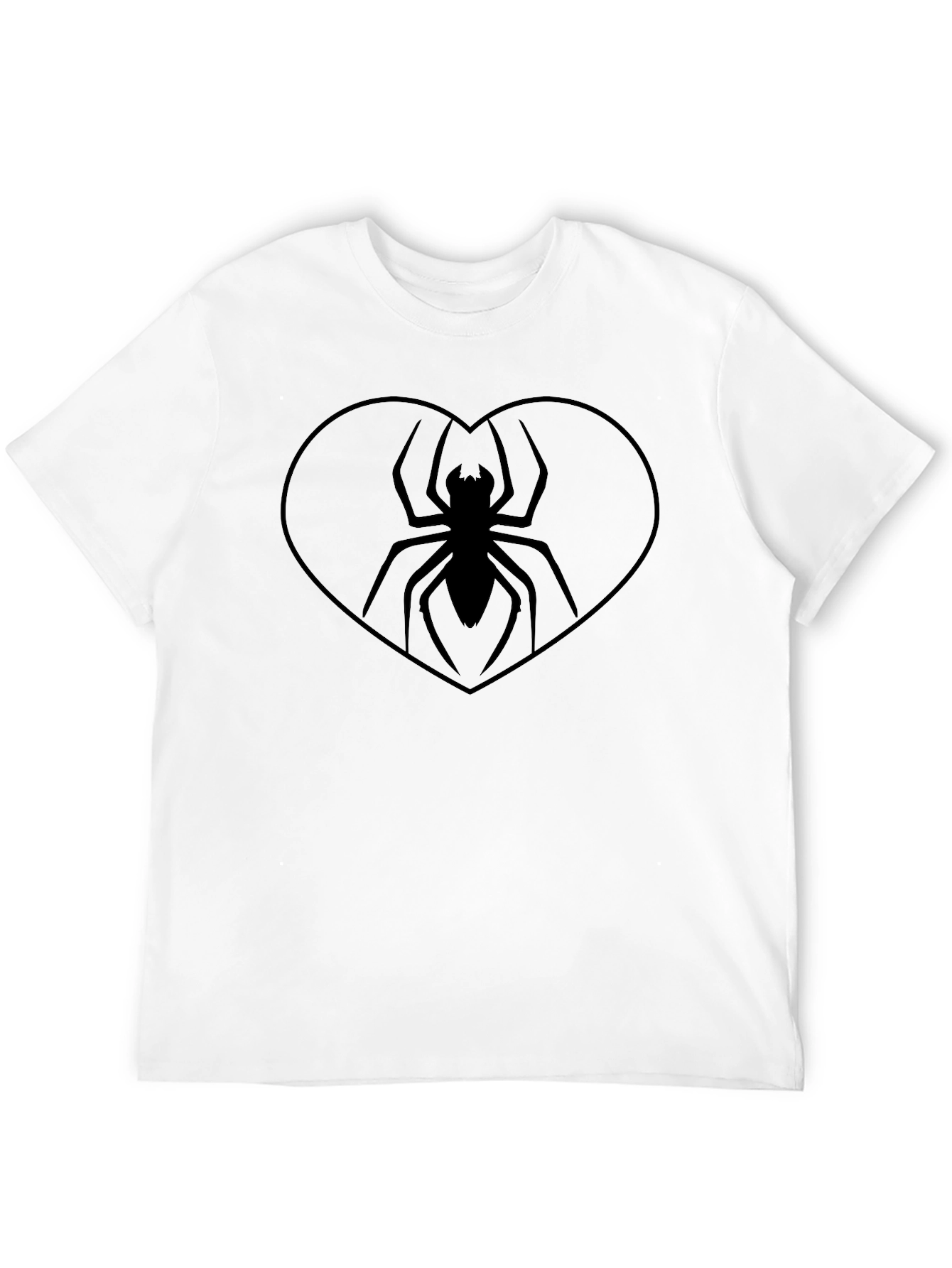 Spider Heart Graphic Tee - Mens Black T-Shirt