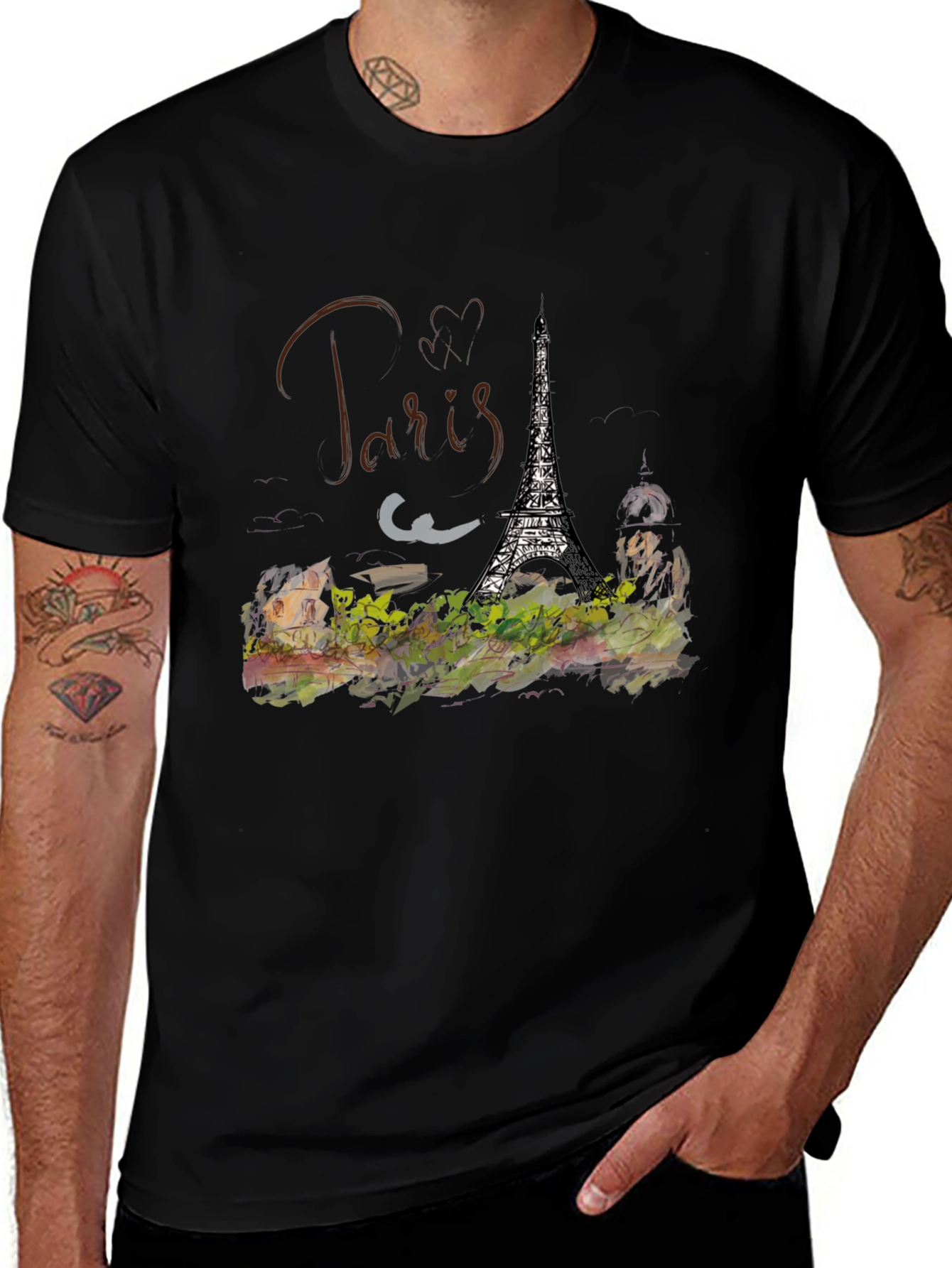 Paris Eiffel Tower Graphic Tee - Trendy Design