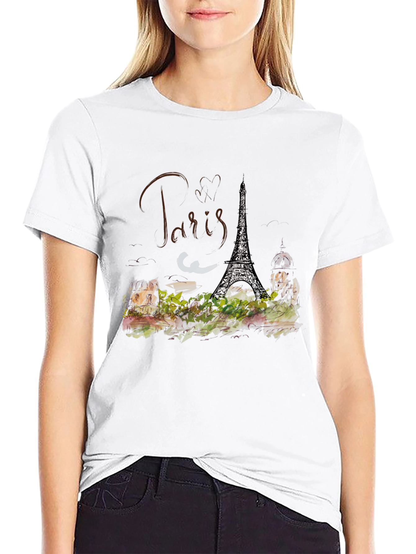 Paris Eiffel Tower Graphic Tee - Trendy Design