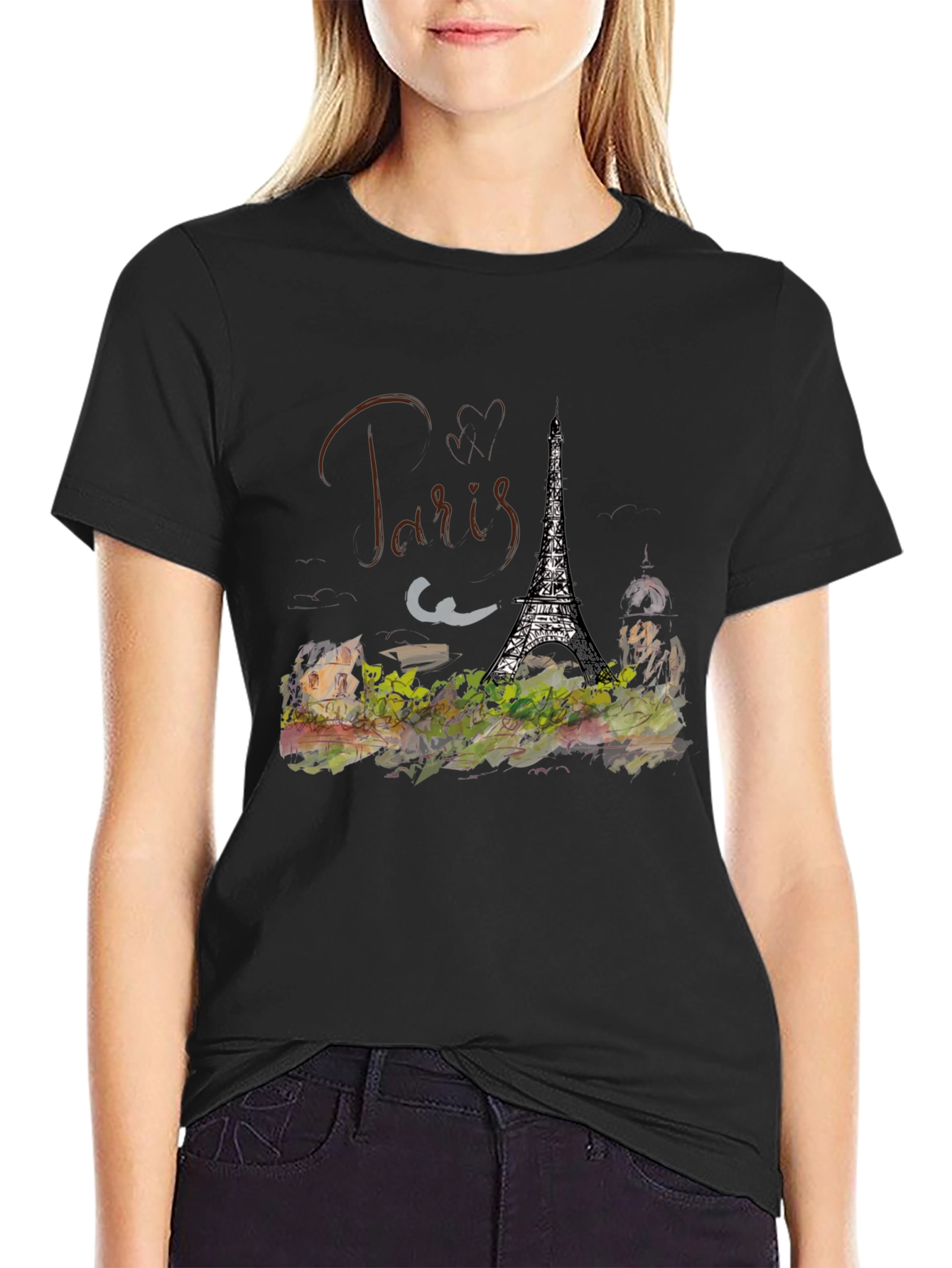 Paris Eiffel Tower Graphic Tee - Trendy Design