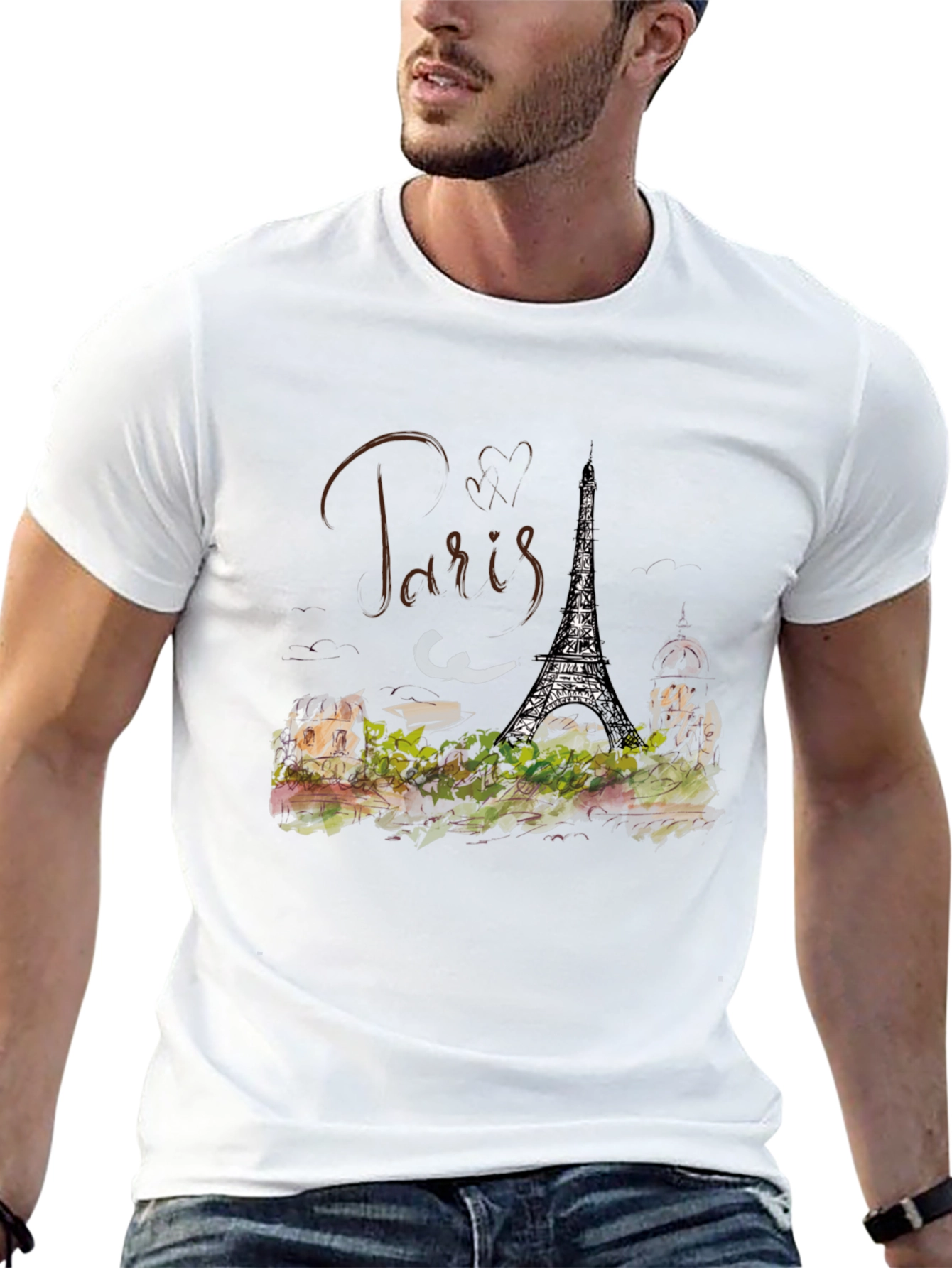 Paris Eiffel Tower Graphic Tee - Trendy Design
