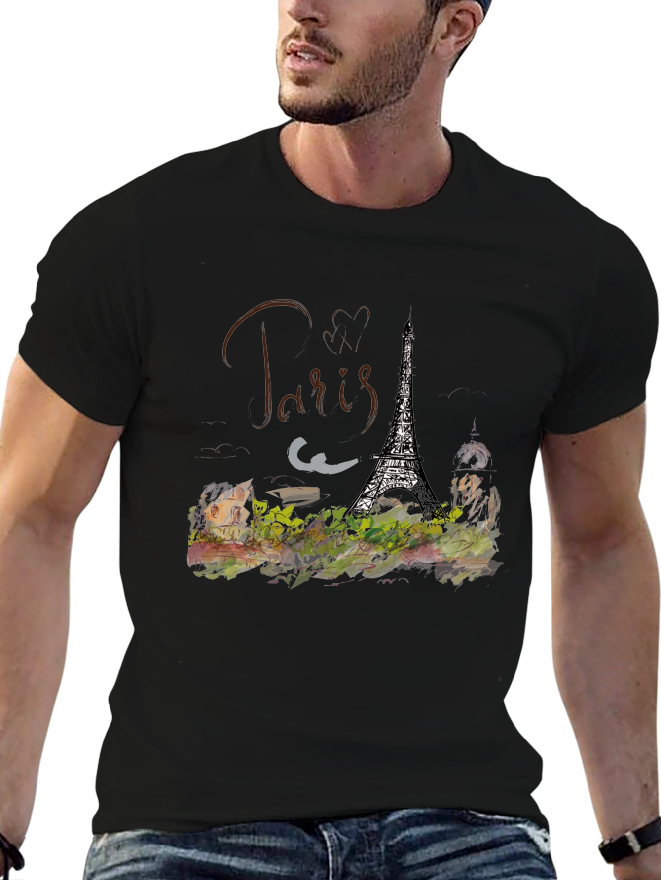 Paris Eiffel Tower Graphic Tee - Trendy Design