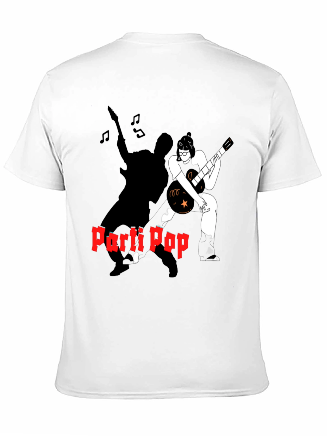 Parti Pop Graphic Tee - Black Cotton T-Shirt