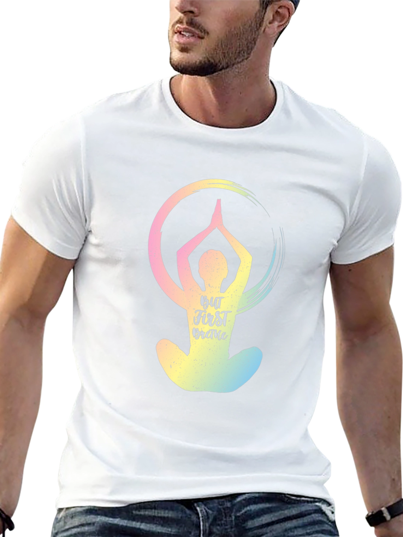 Yoga T-Shirt - But First Breathe Tee