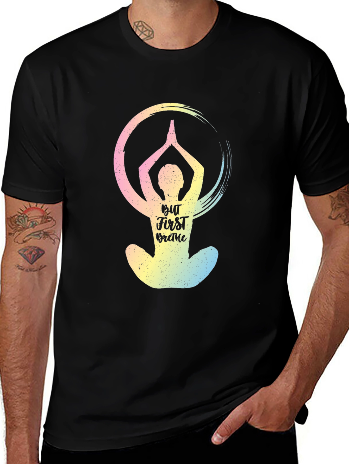 Yoga T-Shirt - But First Breathe Tee