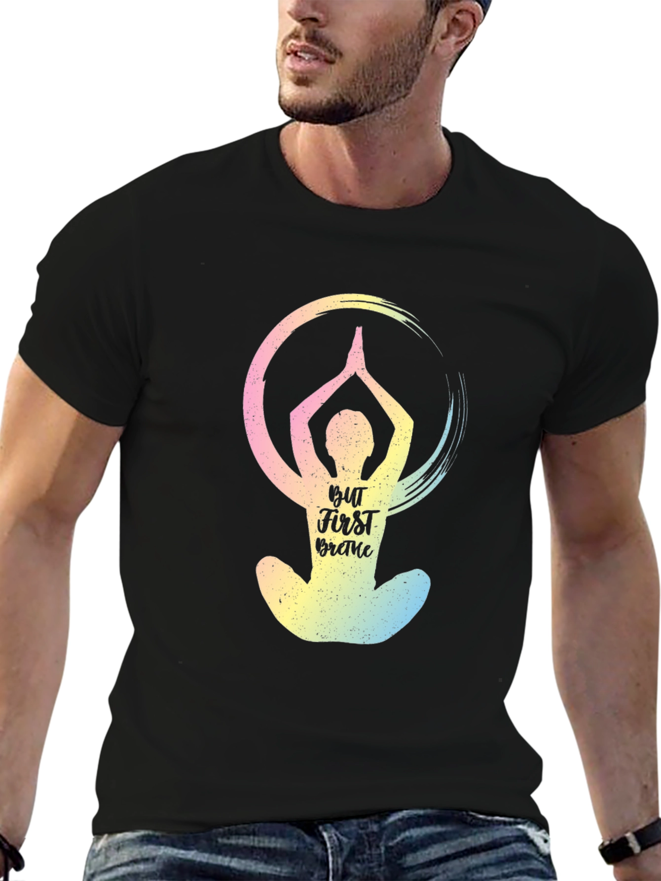 Yoga T-Shirt - But First Breathe Tee
