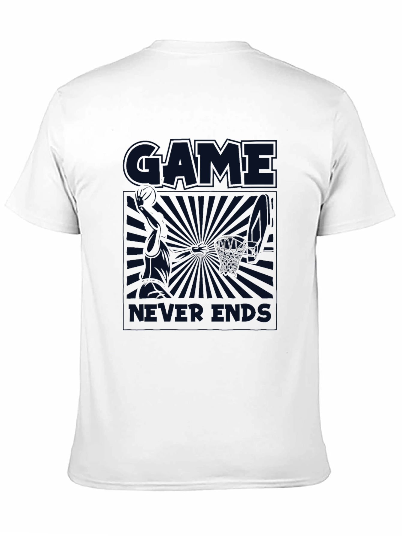 Game Never Ends Black Graphic Tee