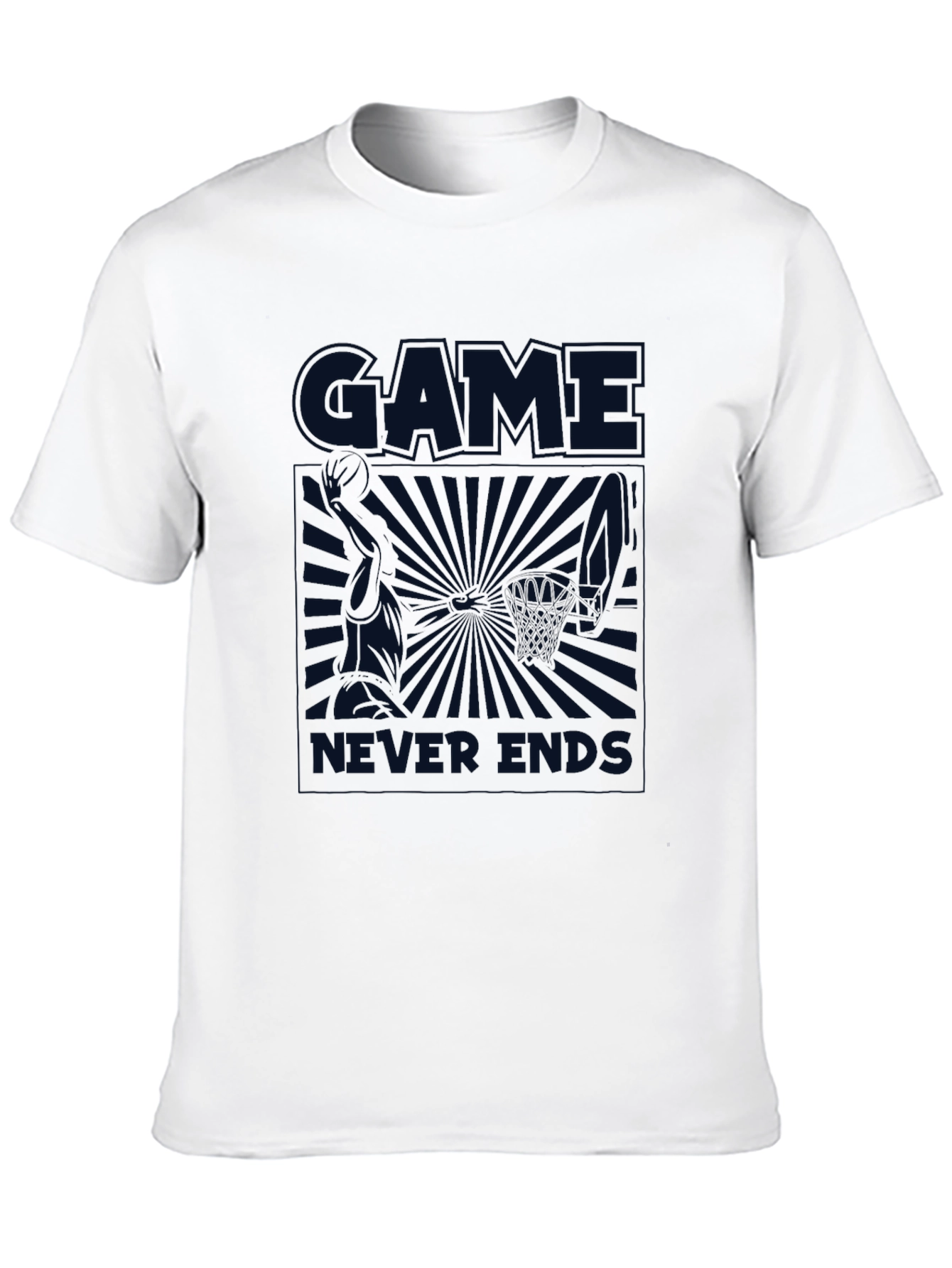 Game Never Ends Black Graphic Tee