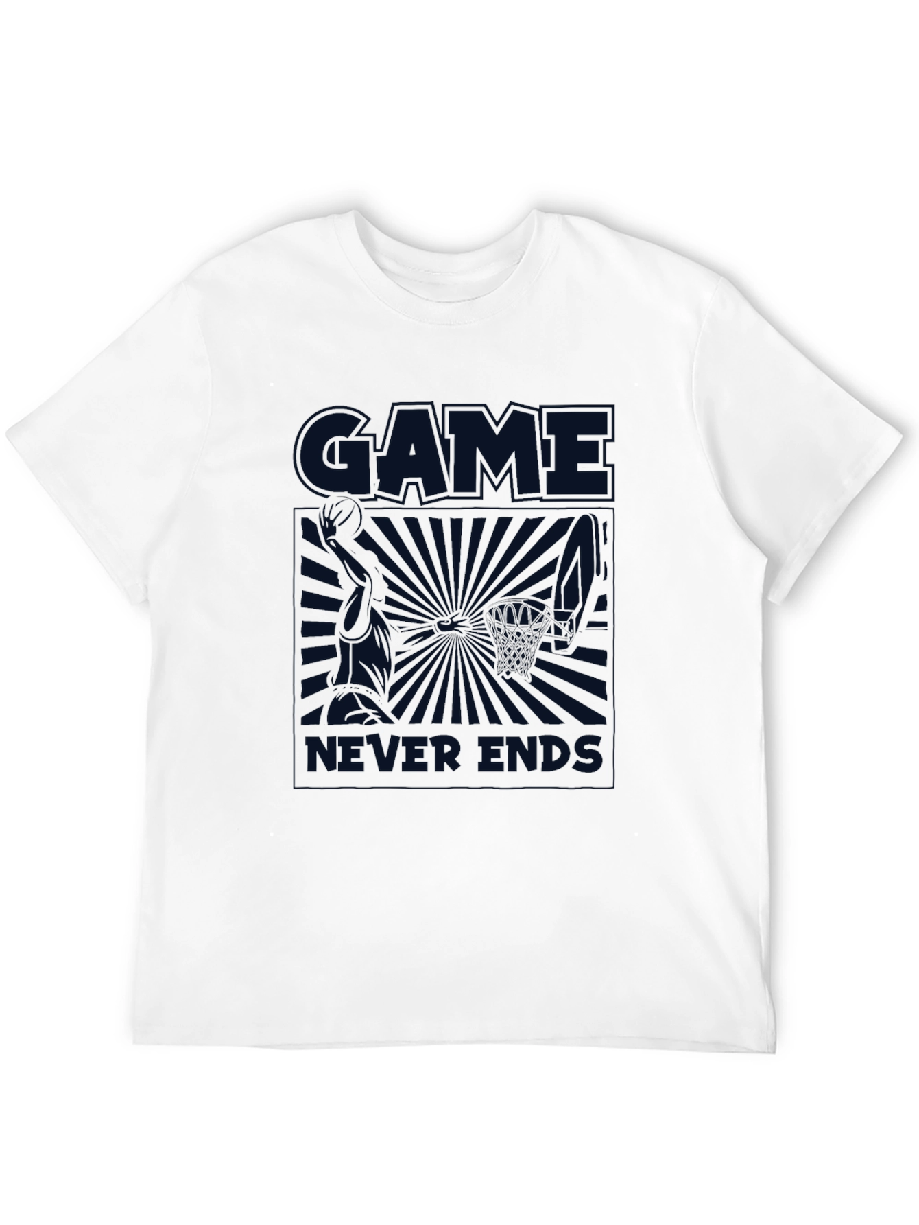 Game Never Ends Black Graphic Tee