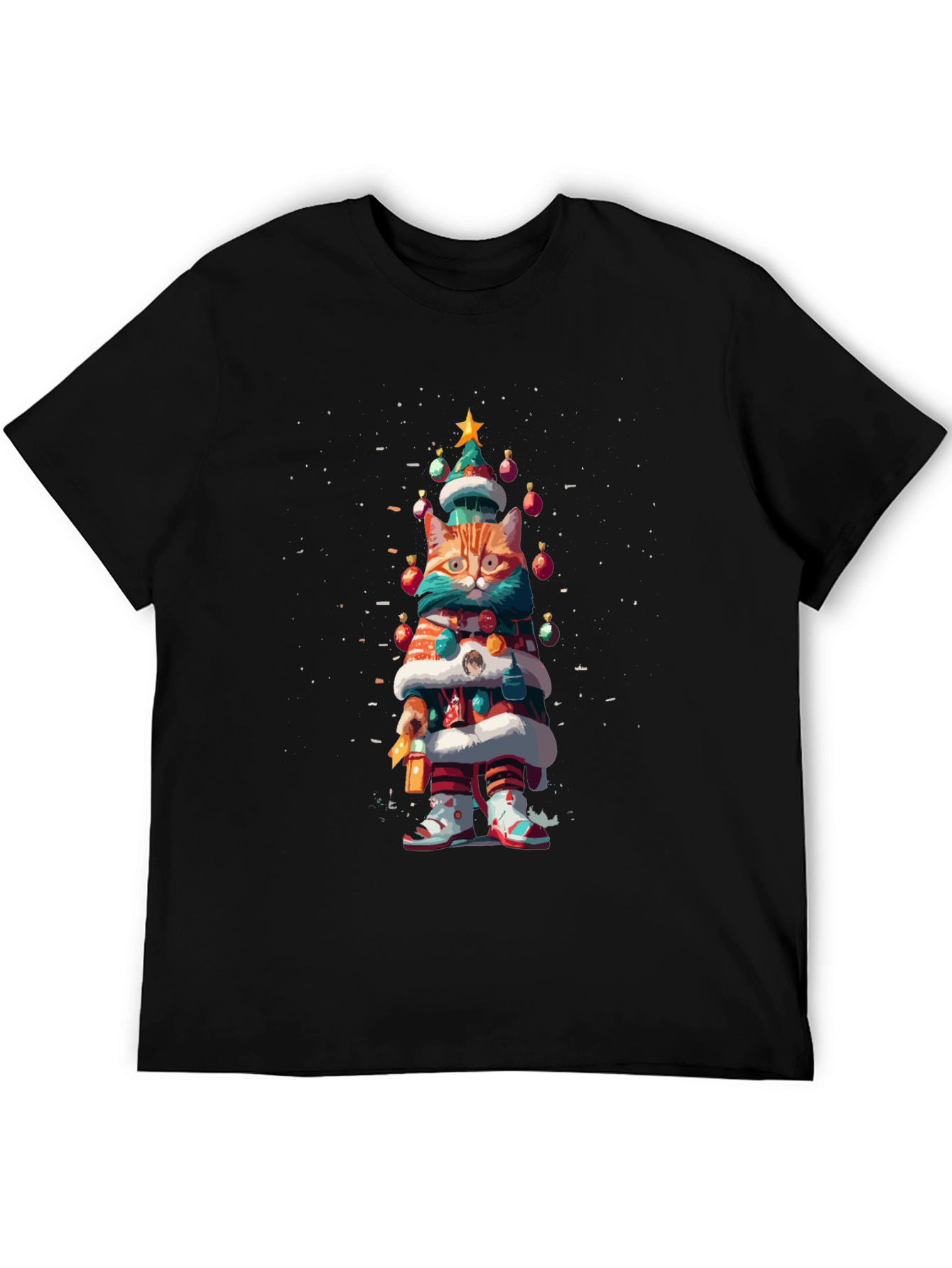 Festive Cat Christmas Tree T-Shirt