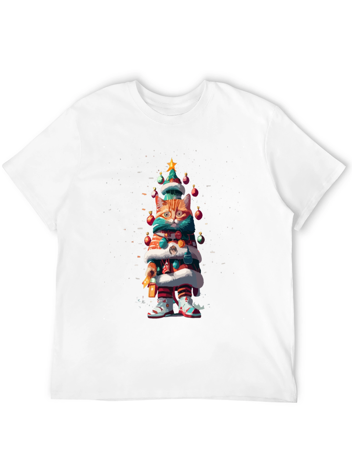 Festive Cat Christmas Tree T-Shirt