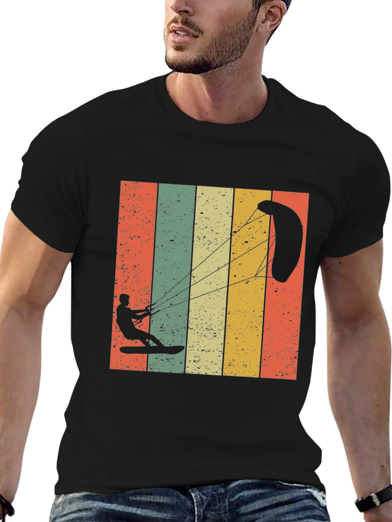 Kite Surfing Retro T-Shirt