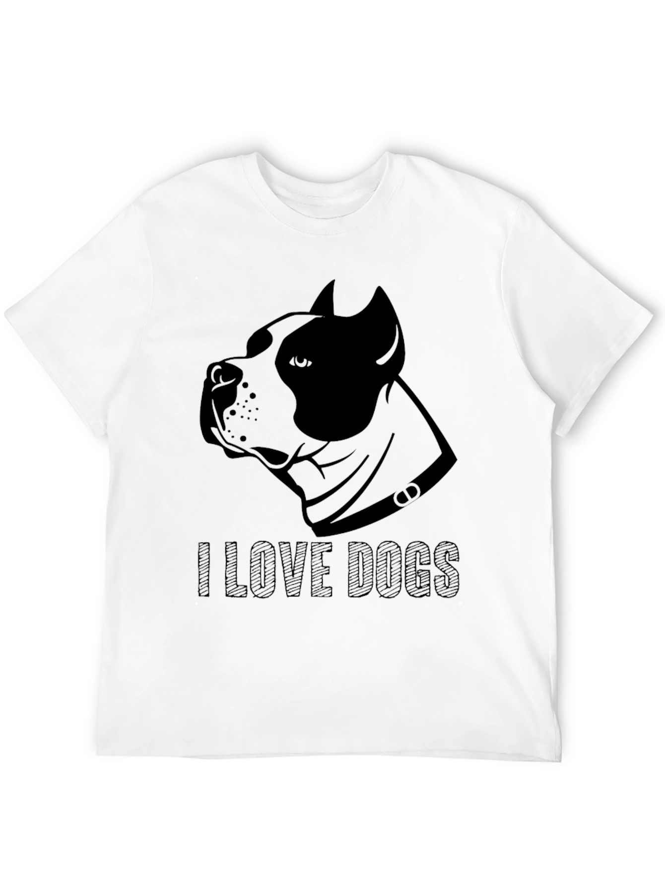 I Love Dogs Graphic Tee - Black