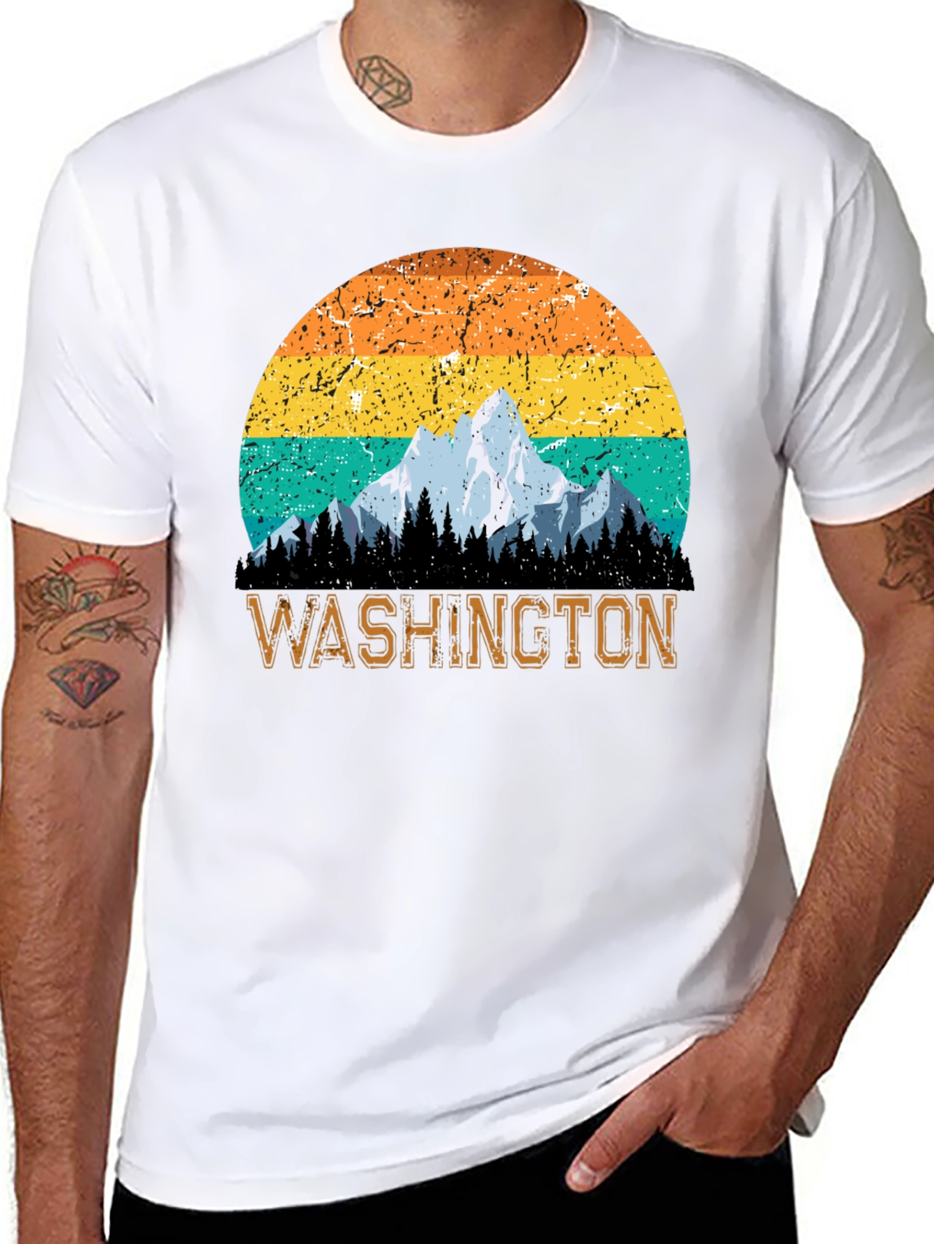 Washington Mountain Sunset T-Shirt