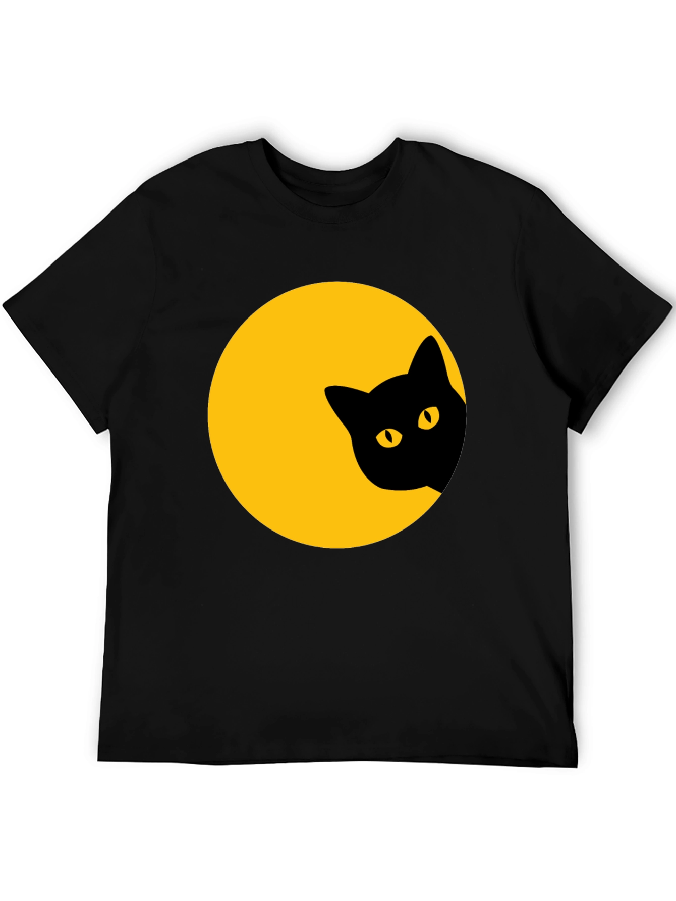 Black Cat Peek-a-Boo Graphic T-Shirt