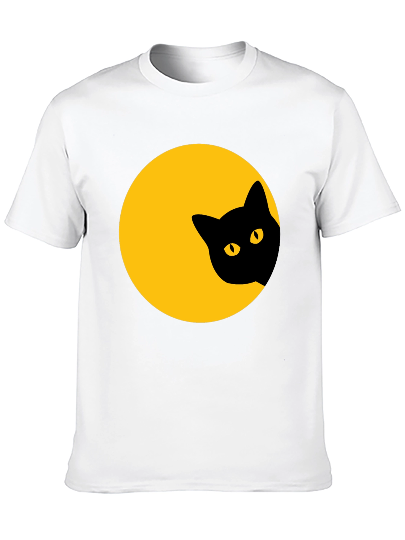 Black Cat Peek-a-Boo Graphic T-Shirt