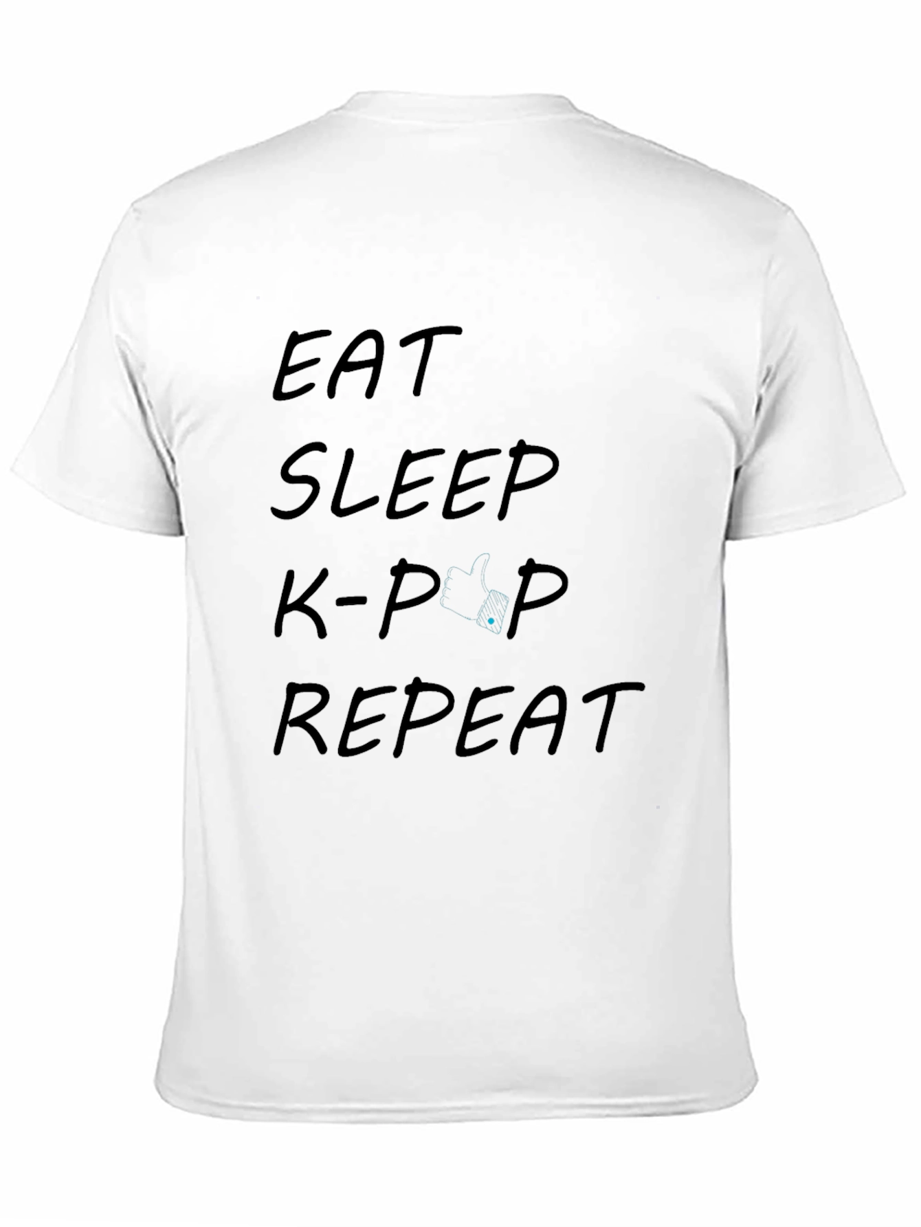 Eat Sleep K-Pop Repeat T-Shirt - Black Cotton Tee