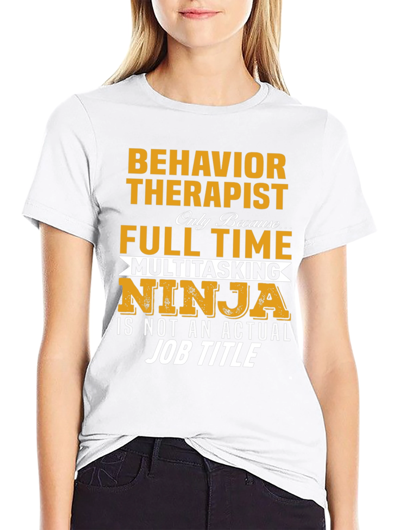 Behavior Therapist Full Time Ninja Graphic T-Shirt