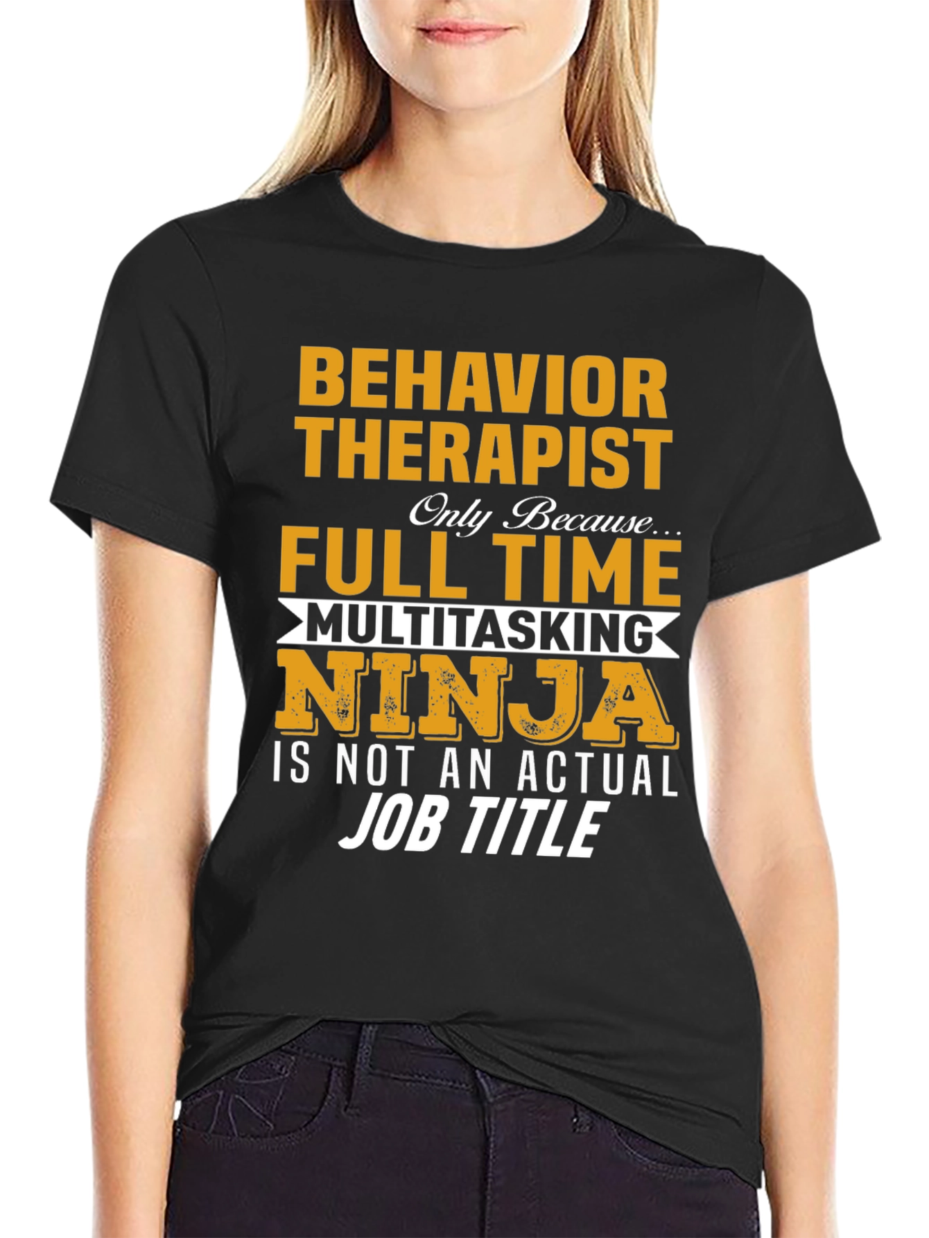 Behavior Therapist Full Time Ninja Graphic T-Shirt