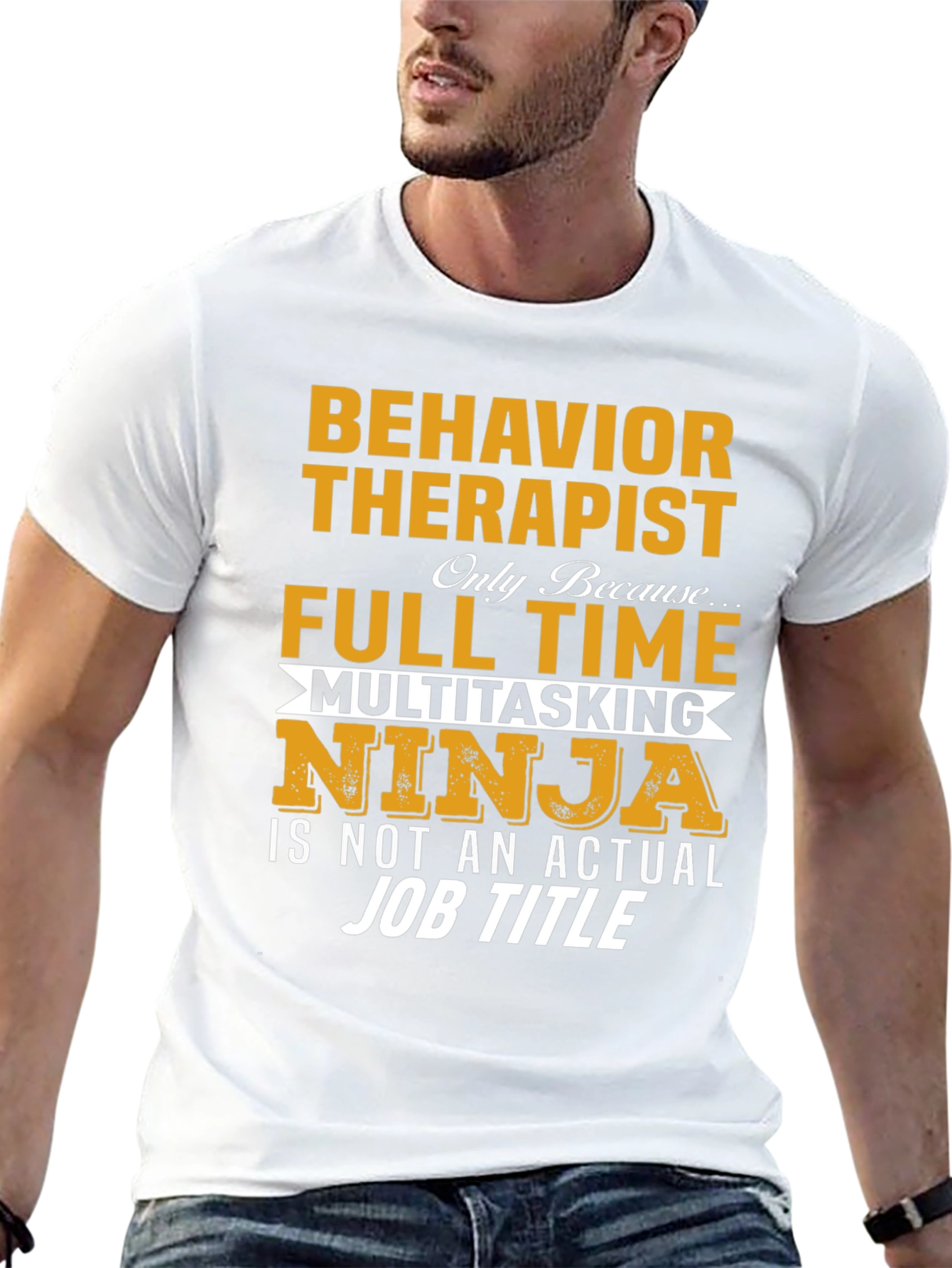 Behavior Therapist Full Time Ninja Graphic T-Shirt