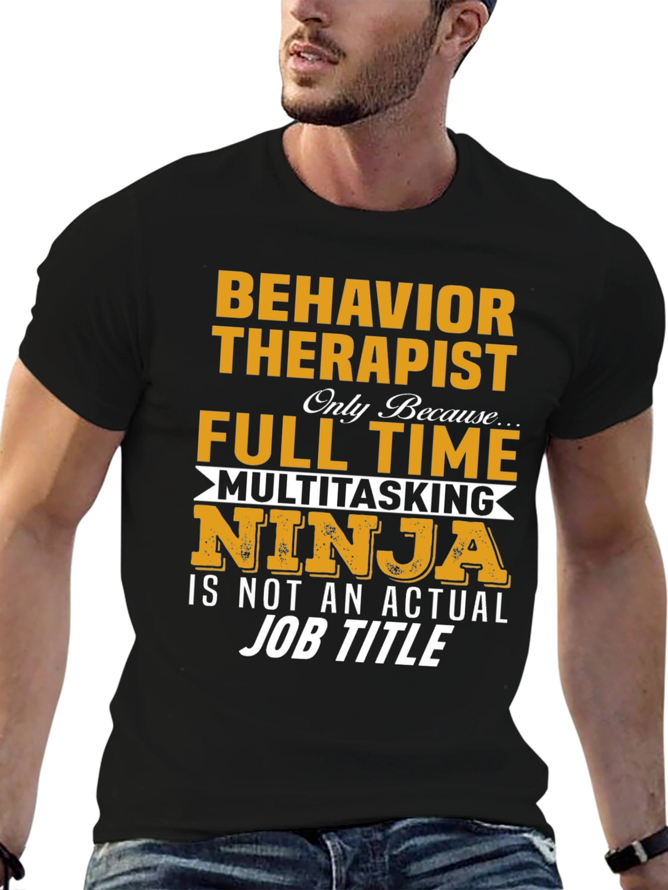 Behavior Therapist Full Time Ninja Graphic T-Shirt