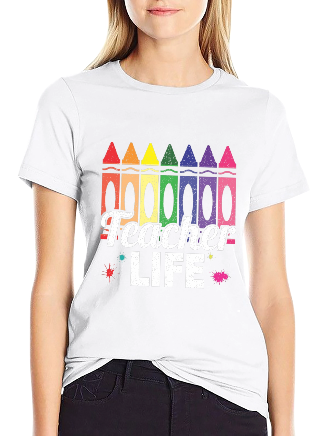 Teacher Life Crayon T-Shirt