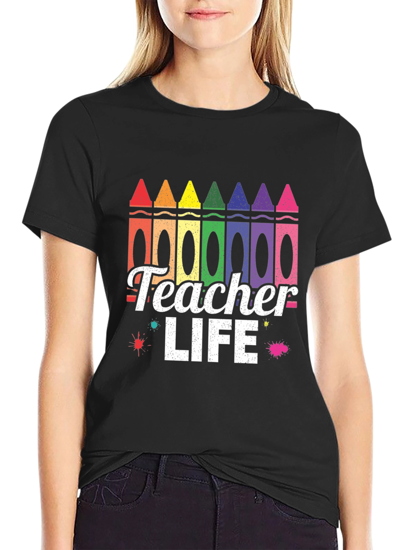 Teacher Life Crayon T-Shirt