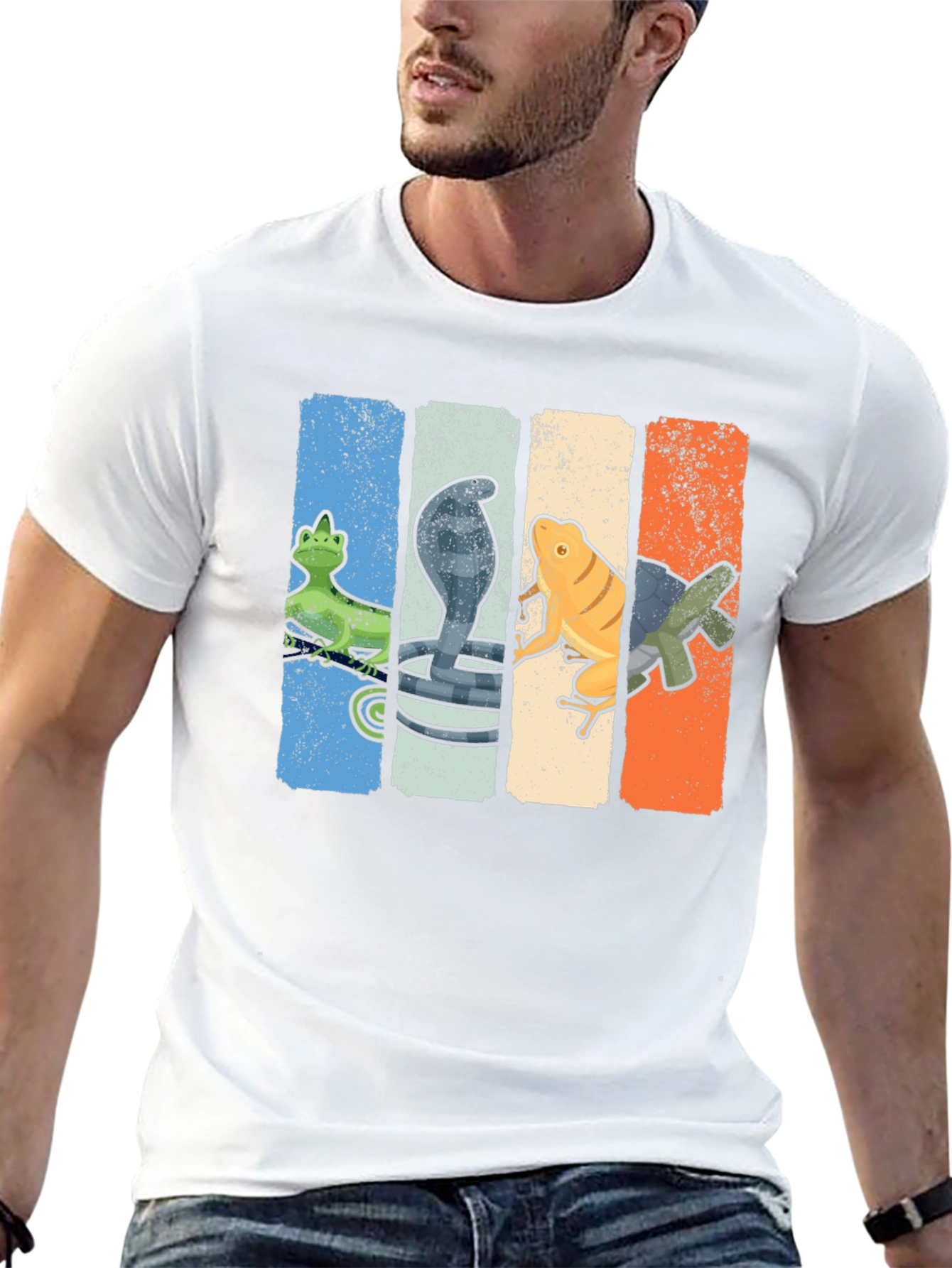 Retro Snake and Frog T-Shirt