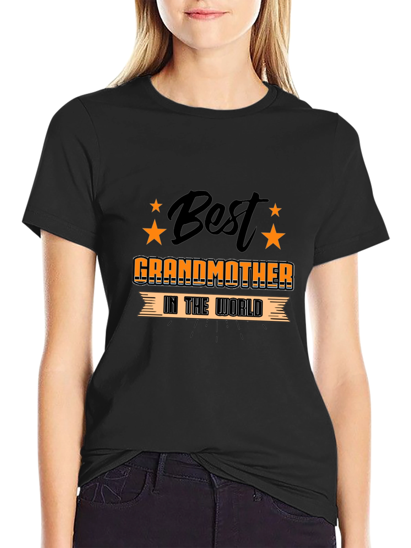 Best Grandmother in the World Black T-Shirt
