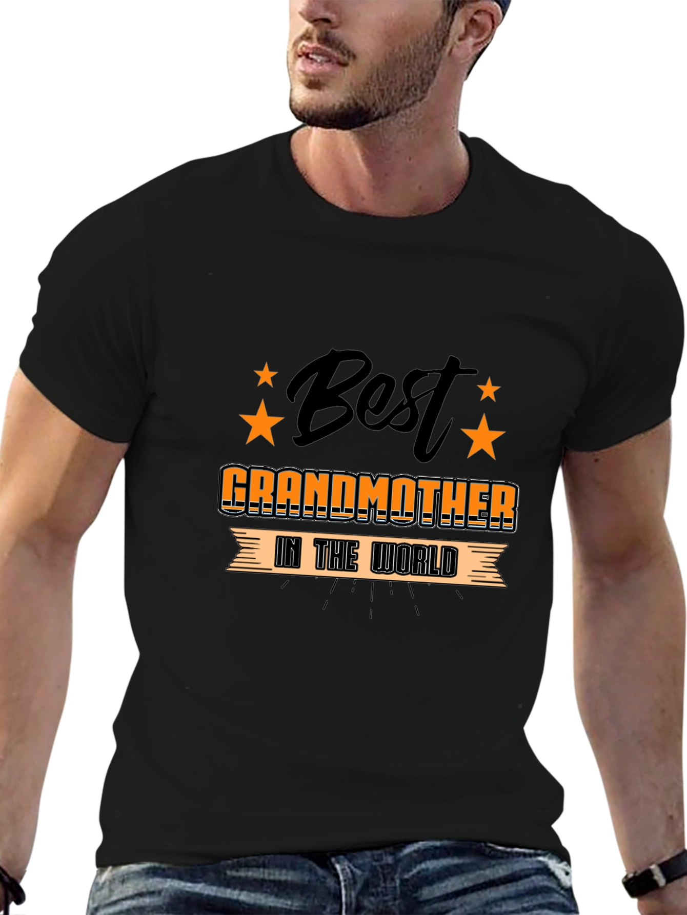 Best Grandmother in the World Black T-Shirt