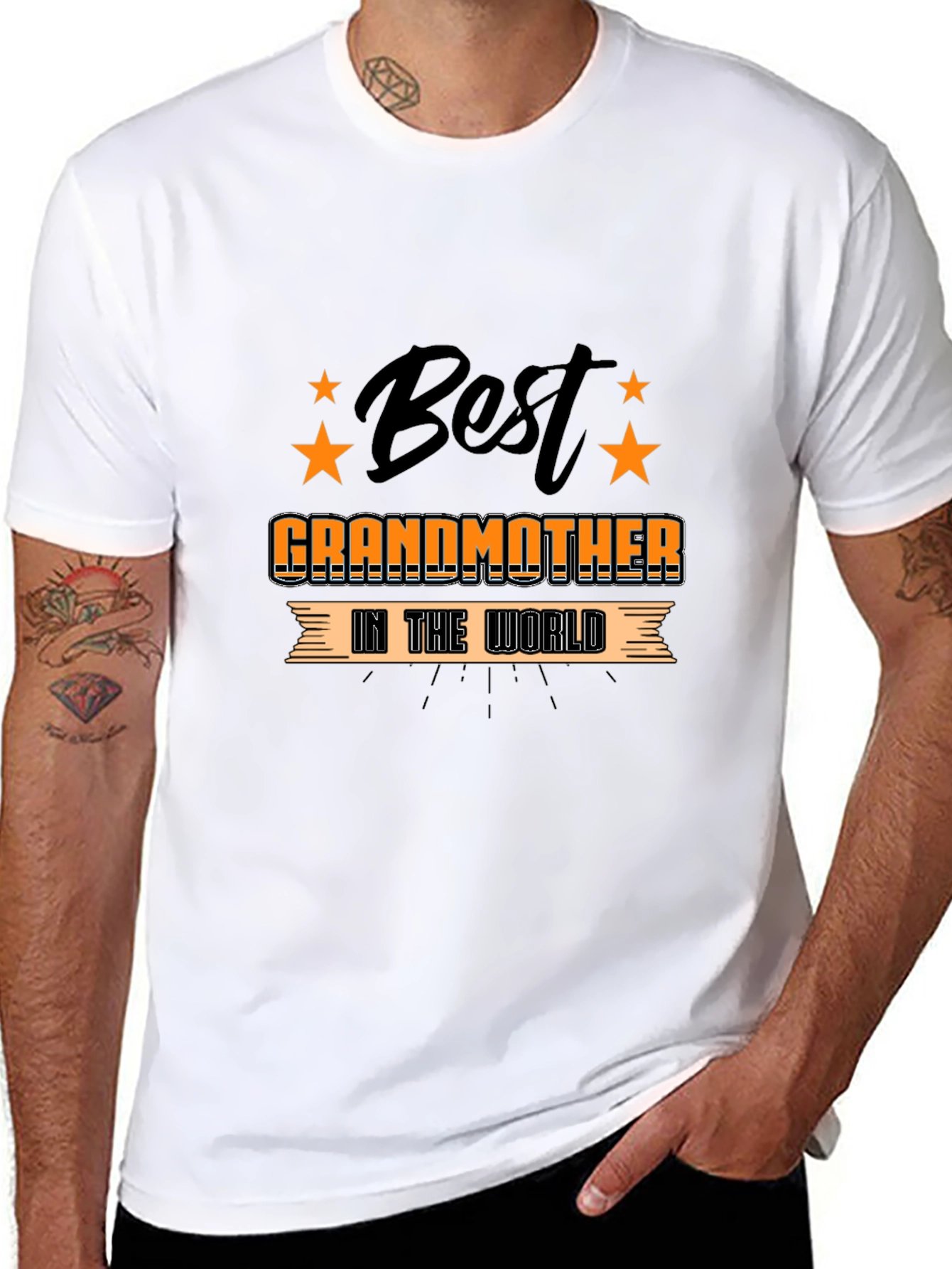 Best Grandmother in the World Black T-Shirt