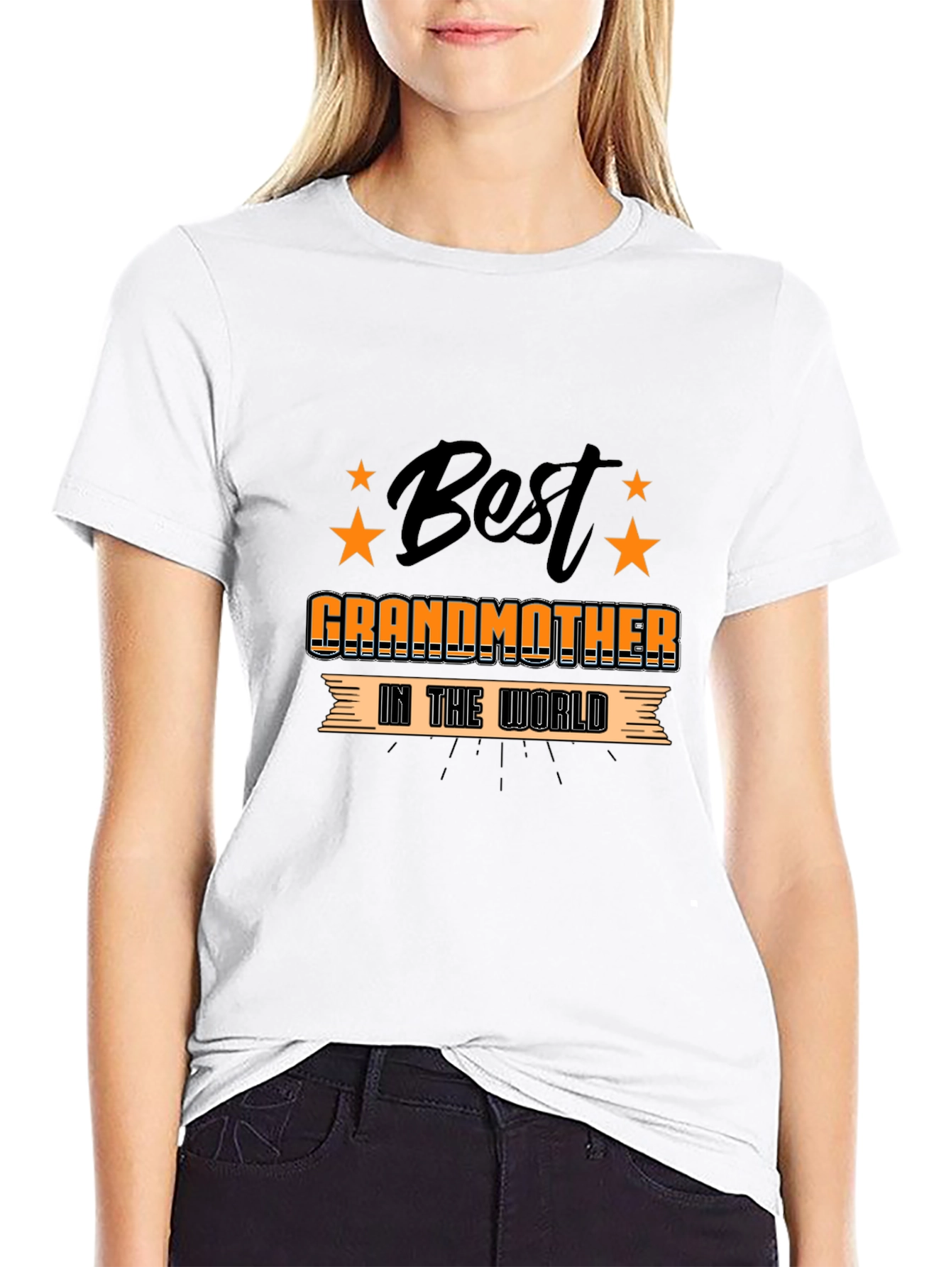 Best Grandmother in the World Black T-Shirt