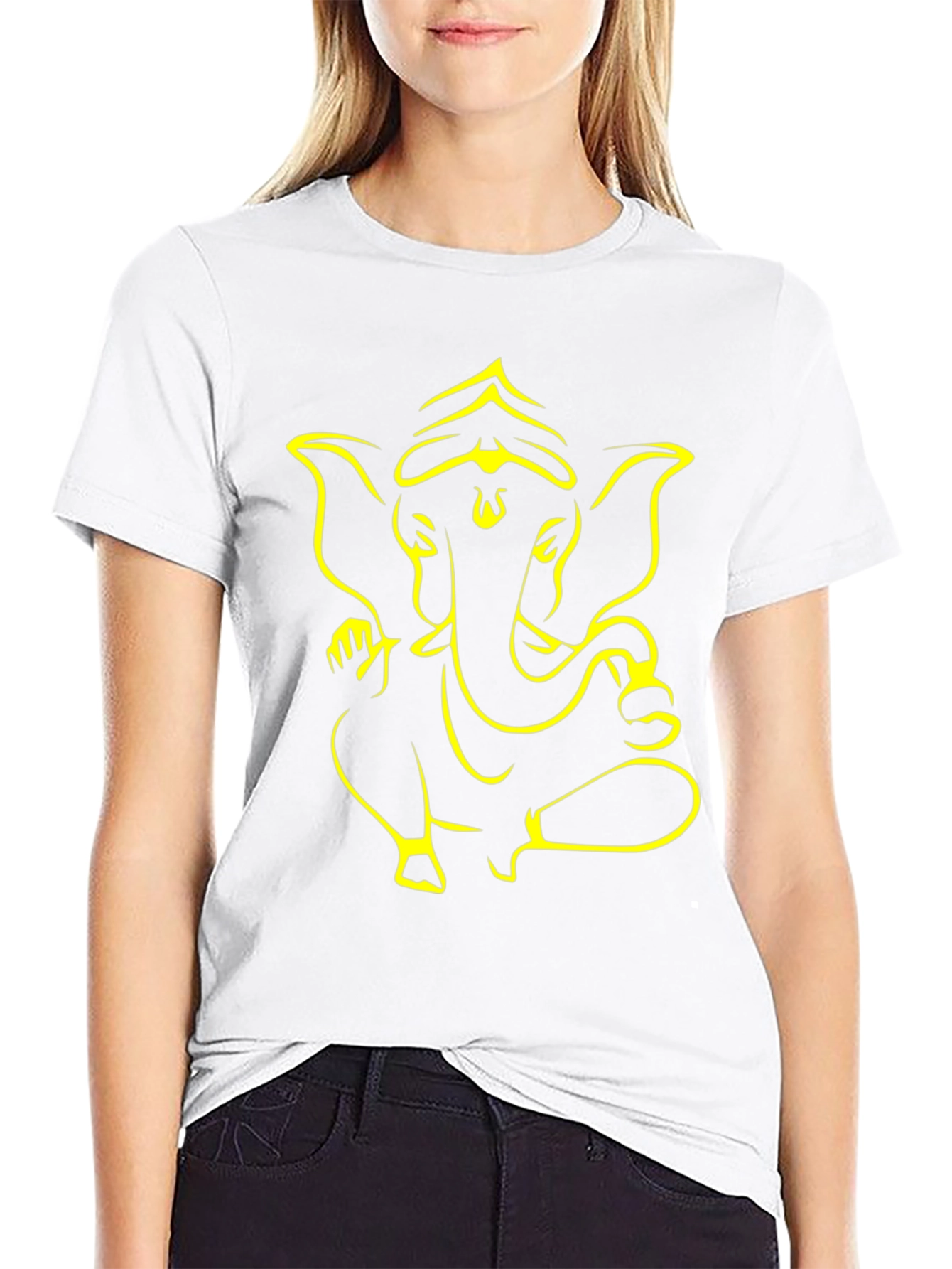 Ganesha Graphic Tee - Black Cotton Blend