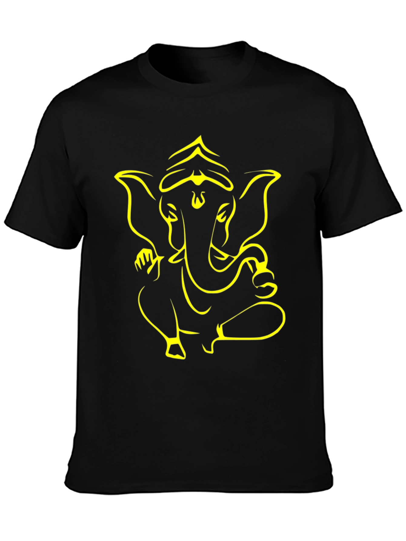 Ganesha Graphic Tee - Black Cotton Blend
