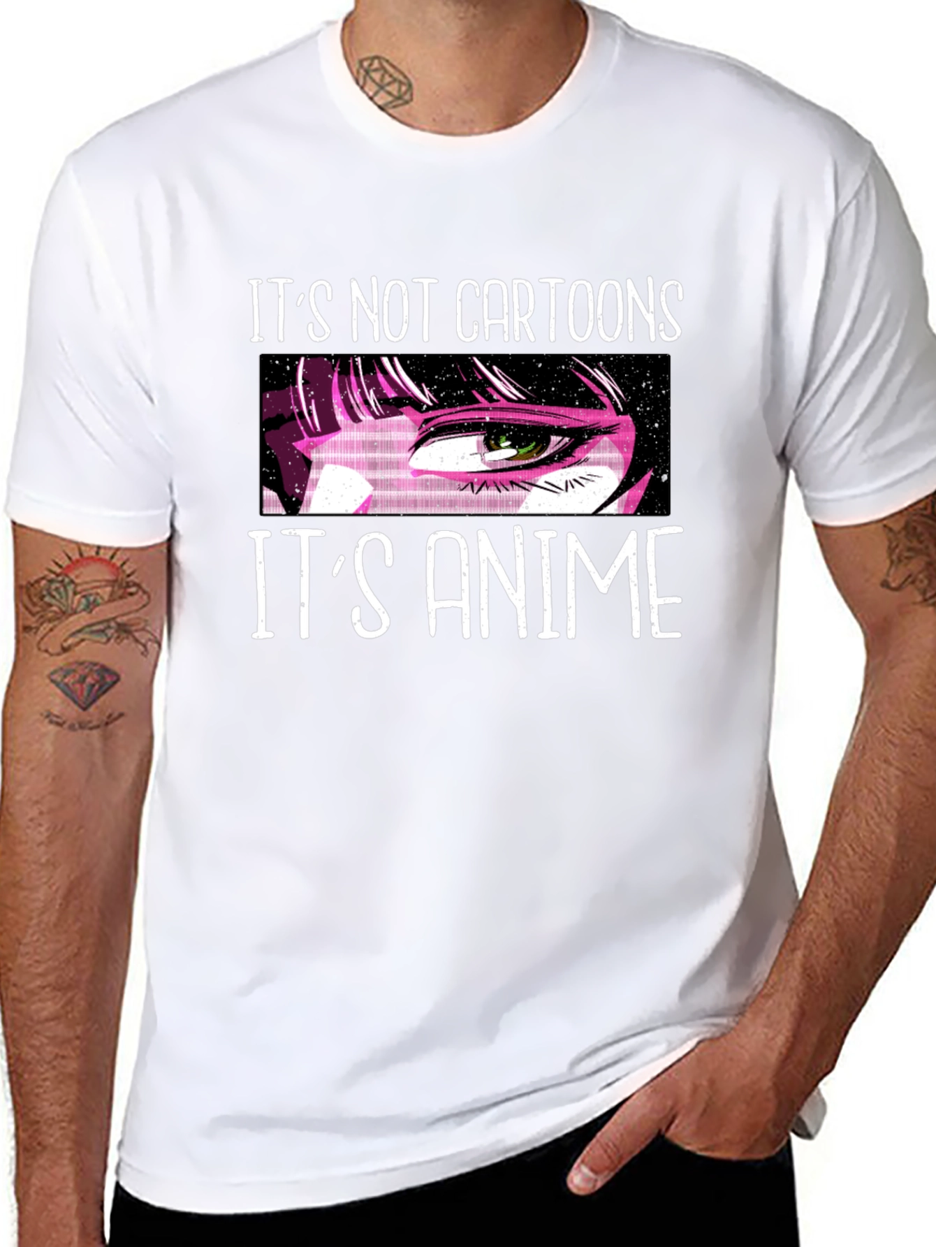 Its Not Cartoons Its Anime Black T-Shirt