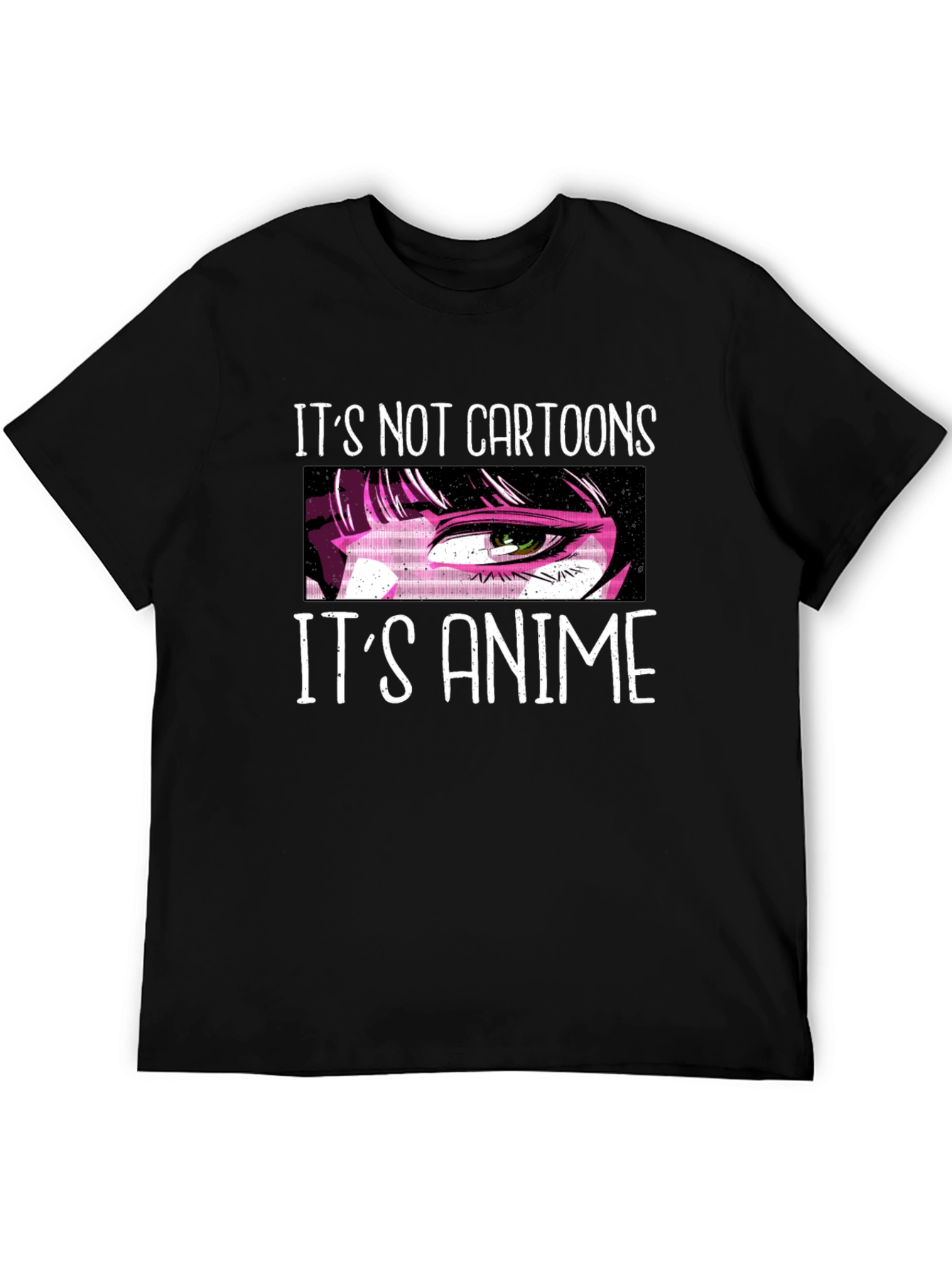Its Not Cartoons Its Anime Black T-Shirt