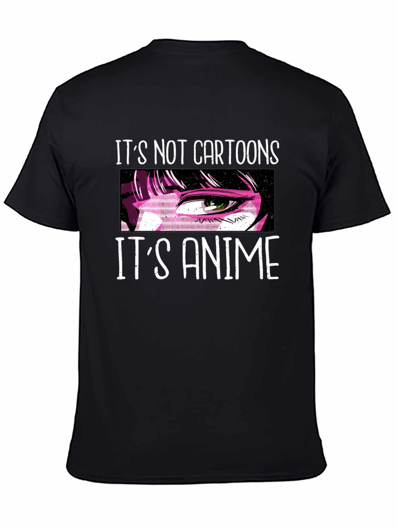 Its Not Cartoons Its Anime Black T-Shirt
