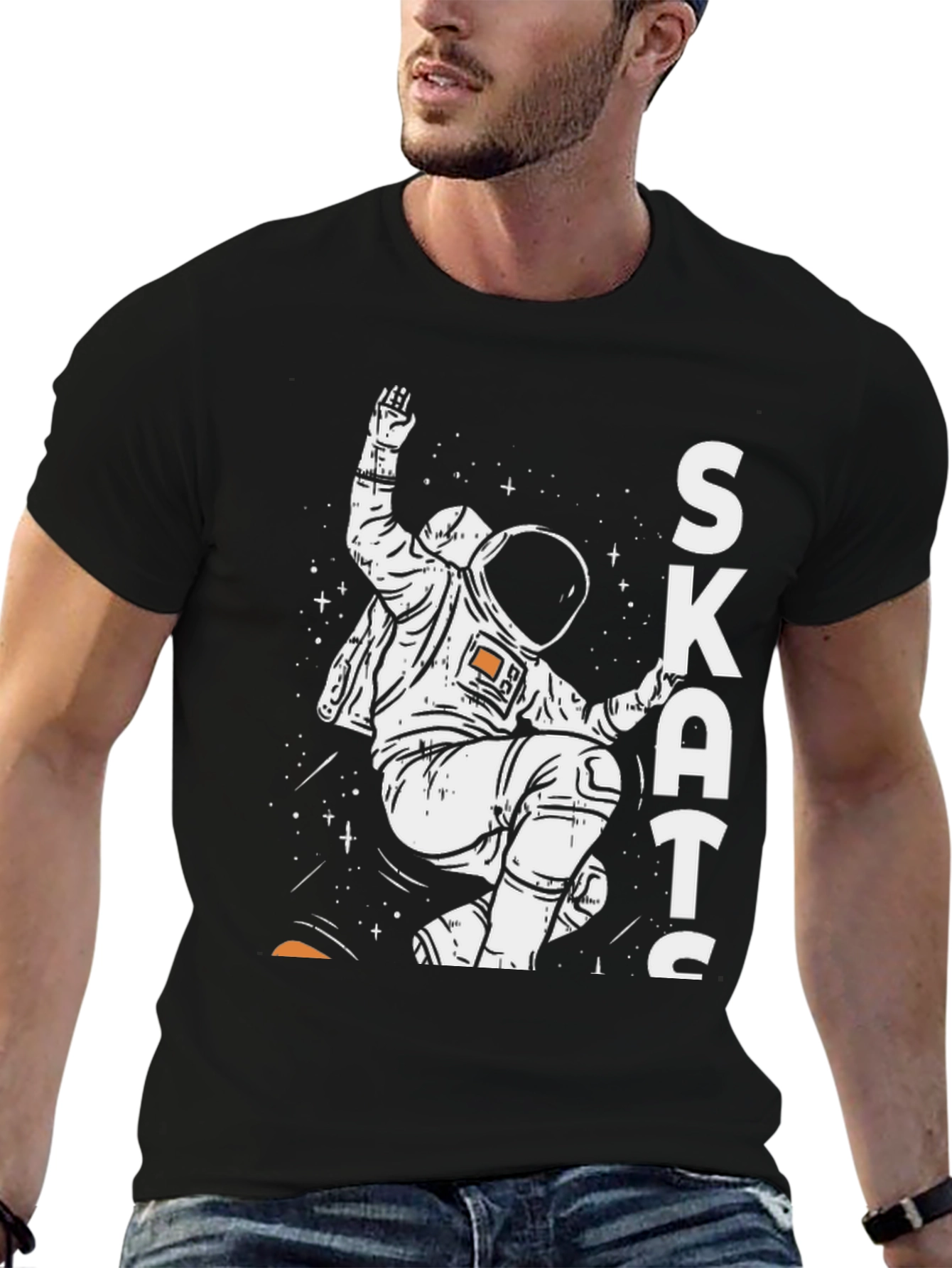 Skates Astronaut Graphic T-Shirt