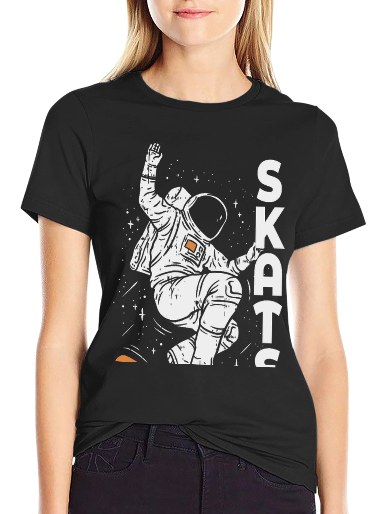 Skates Astronaut Graphic T-Shirt