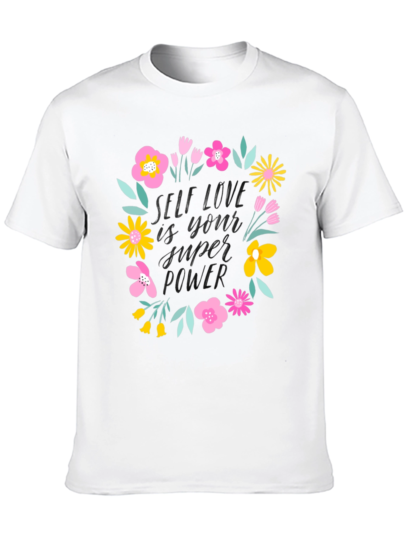 Self Love Super Power Graphic Tee - Black