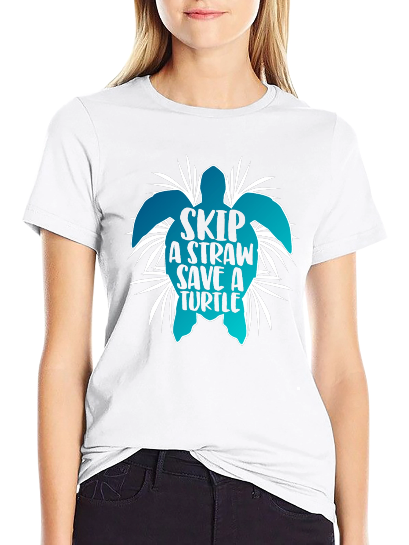 Skip a Straw Save a Turtle Graphic Tee
