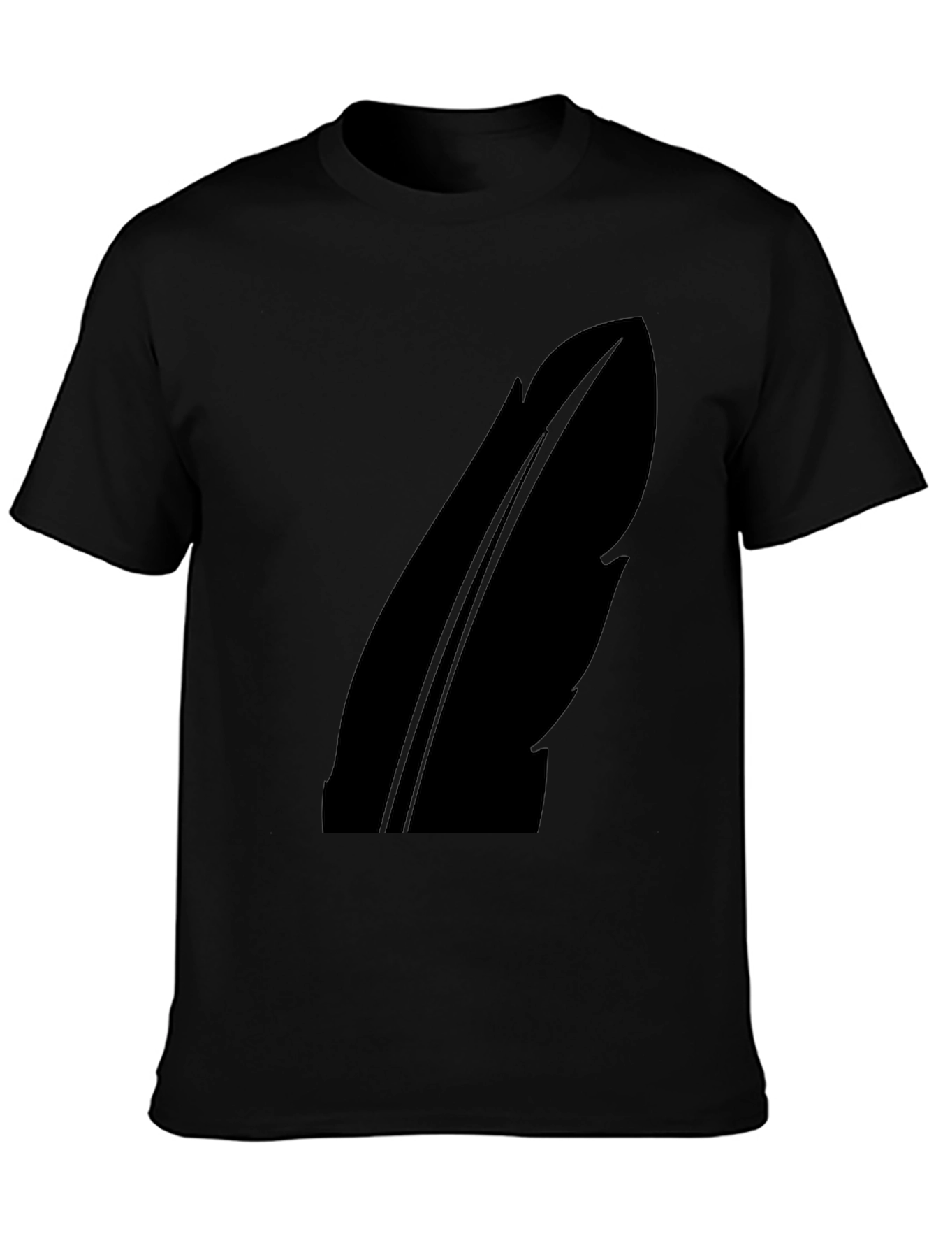Feather Silhouette Black T-Shirt