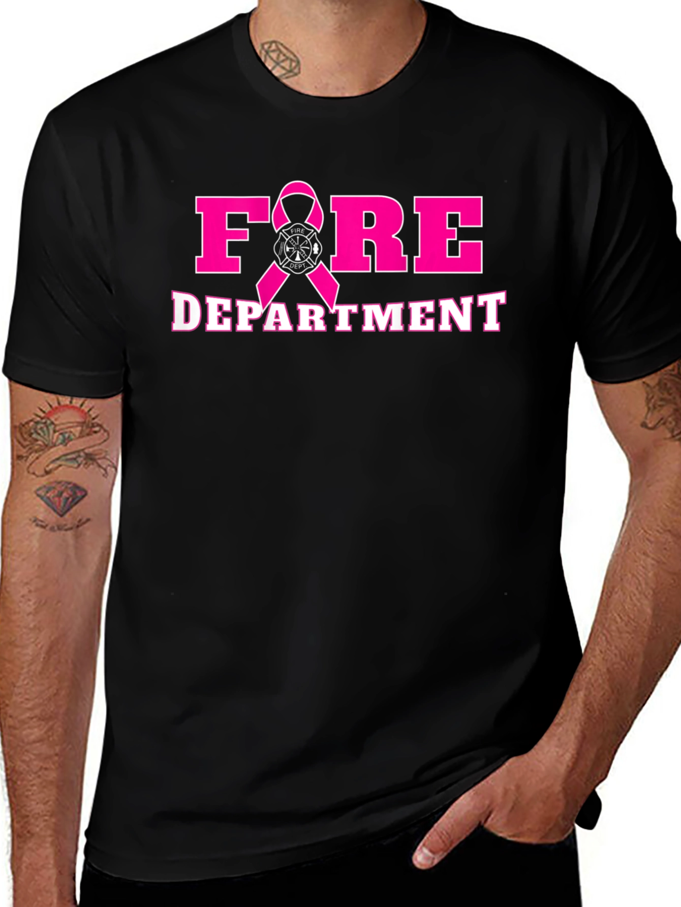 Fire Department Breast Cancer Awareness T-Shirt