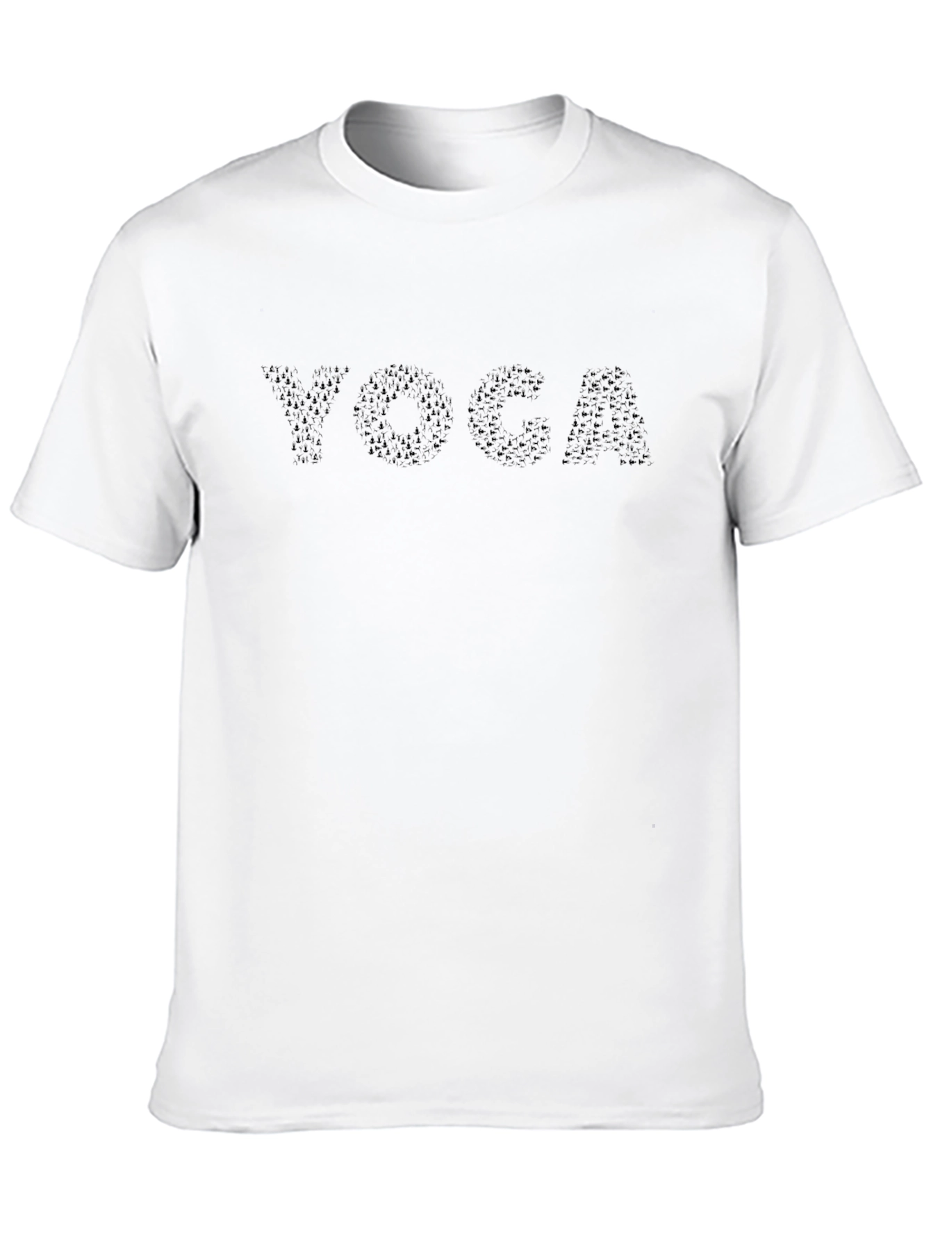 Yoga Pose Typography Black T-Shirt