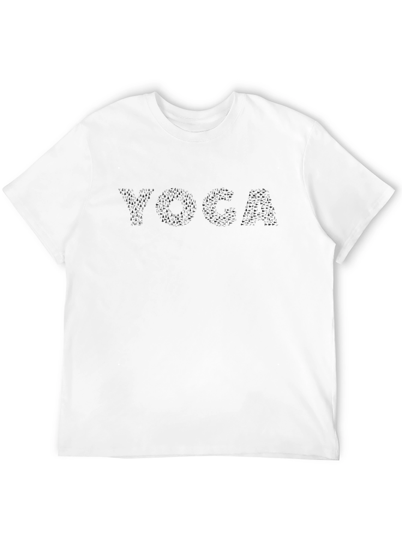 Yoga Pose Typography Black T-Shirt