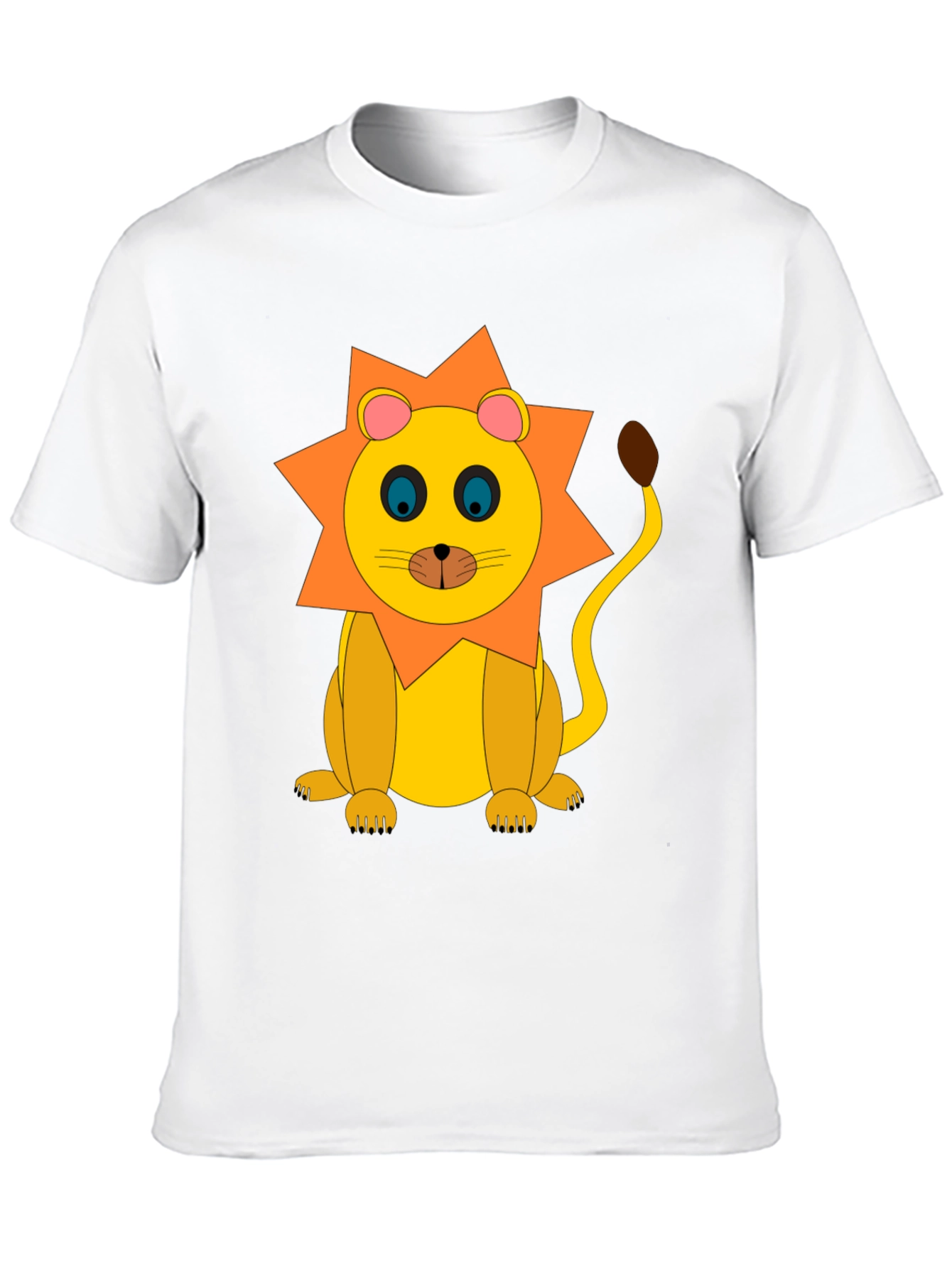 Lion Graphic Tee - Black Cotton T-Shirt