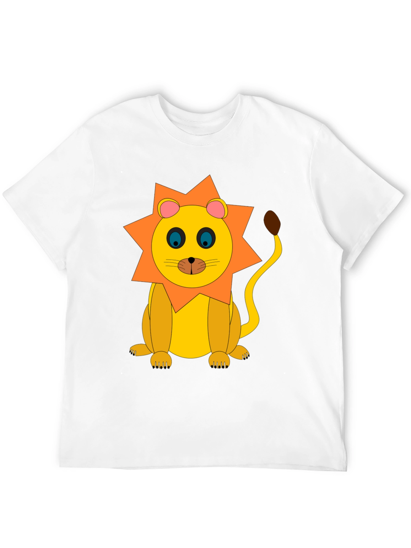 Lion Graphic Tee - Black Cotton T-Shirt