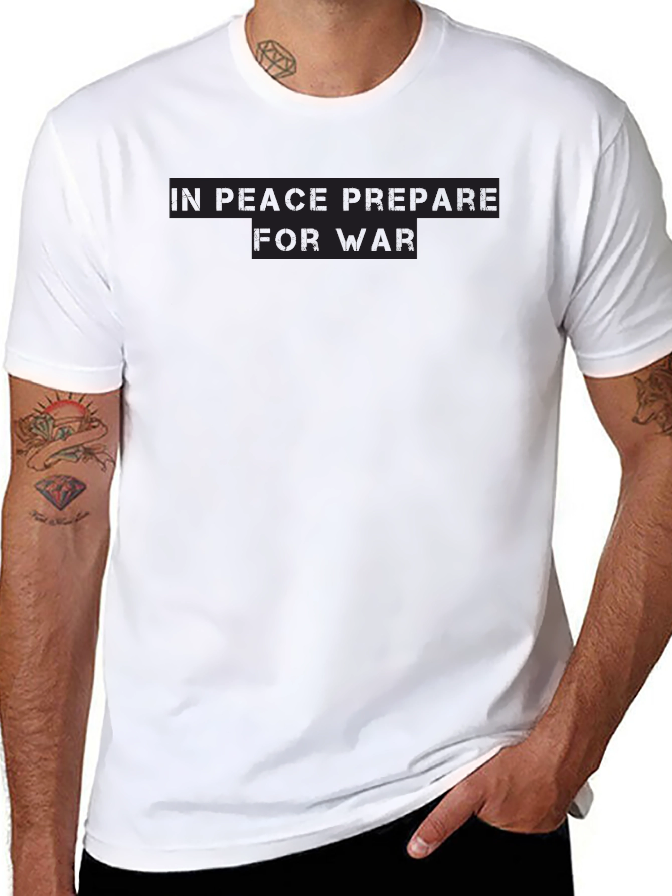 In Peace Prepare For War Black T-Shirt