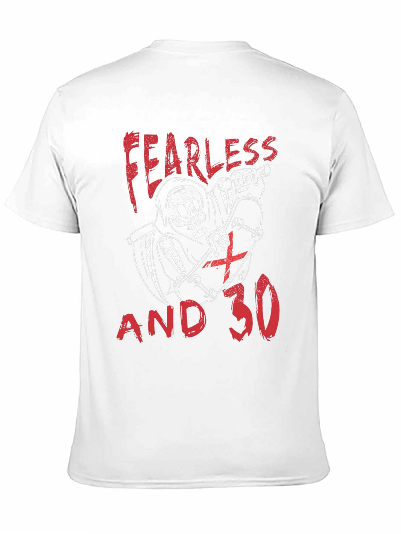 Fearless & 30 T-Shirt - Grim Reaper Skateboard Tee