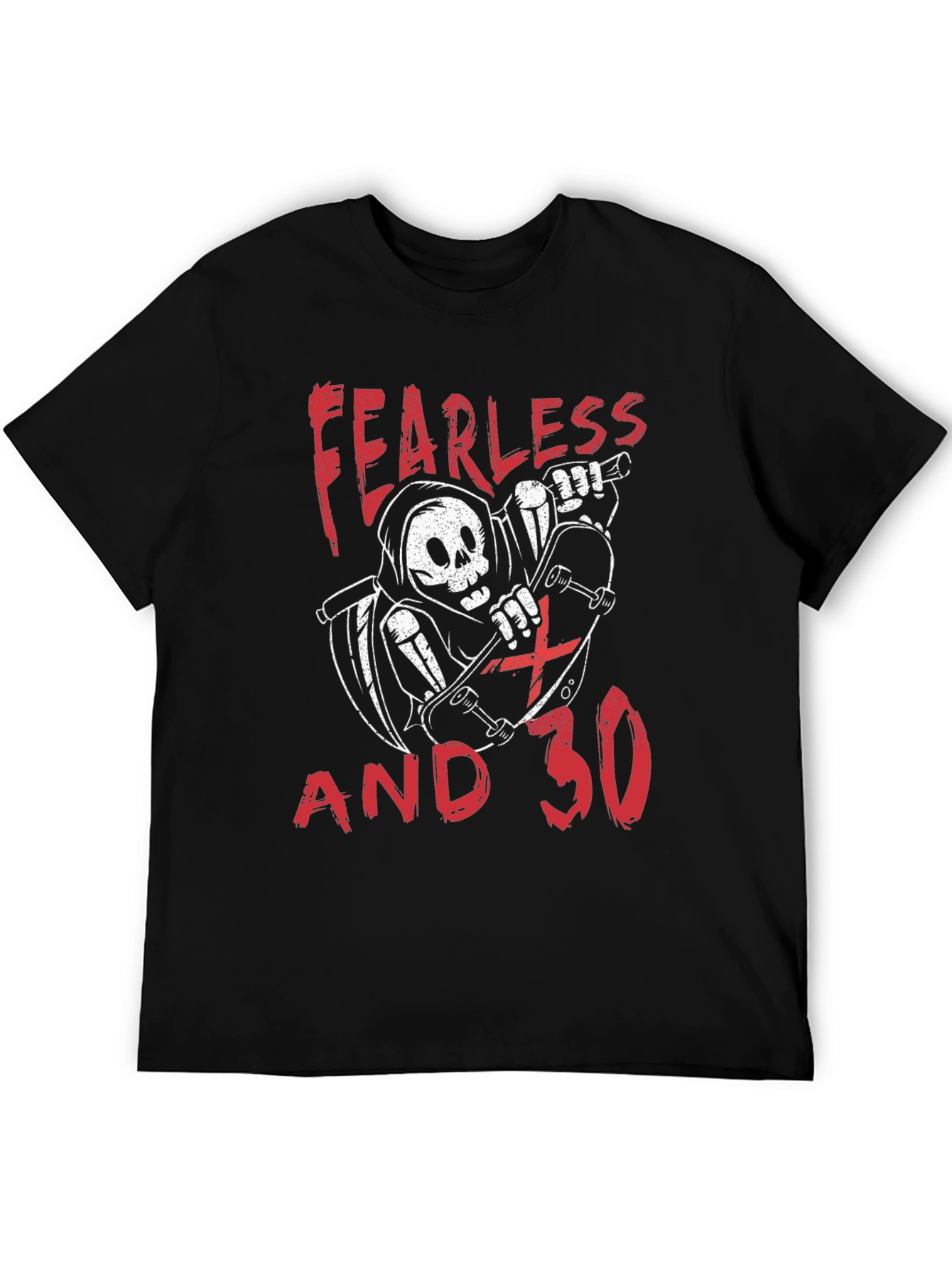 Fearless & 30 T-Shirt - Grim Reaper Skateboard Tee